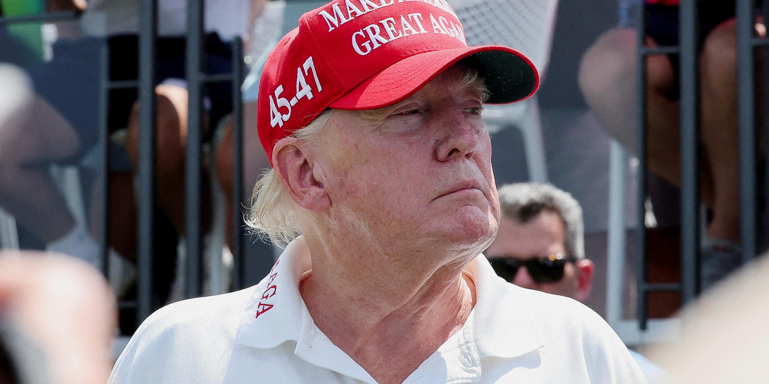 Der ehemalige US-Präsident Donald Trump während eines Golfturniers.