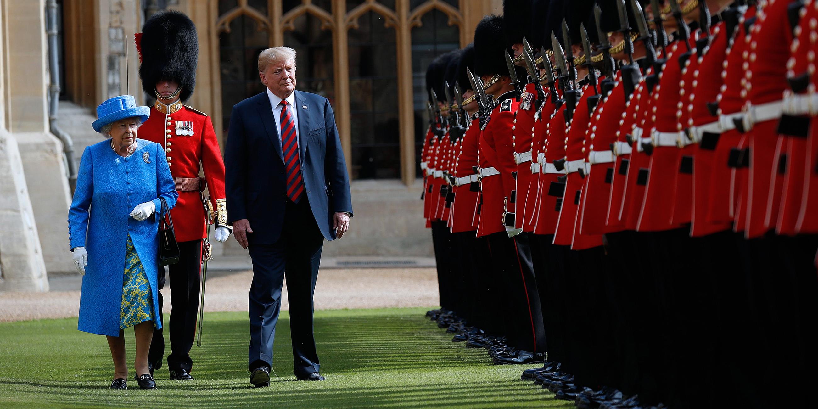 Donald Trump zu Besuch bei Queen Elizabeth II, aufgenommen am 13.07.2018 in Windsor, England