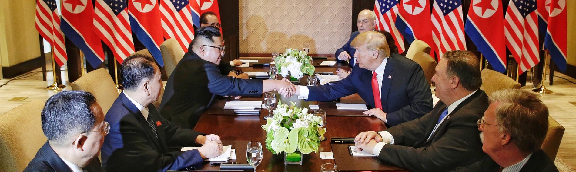 Donald Trump bei Kim Jong Un in Nordkorea am12.6.2018