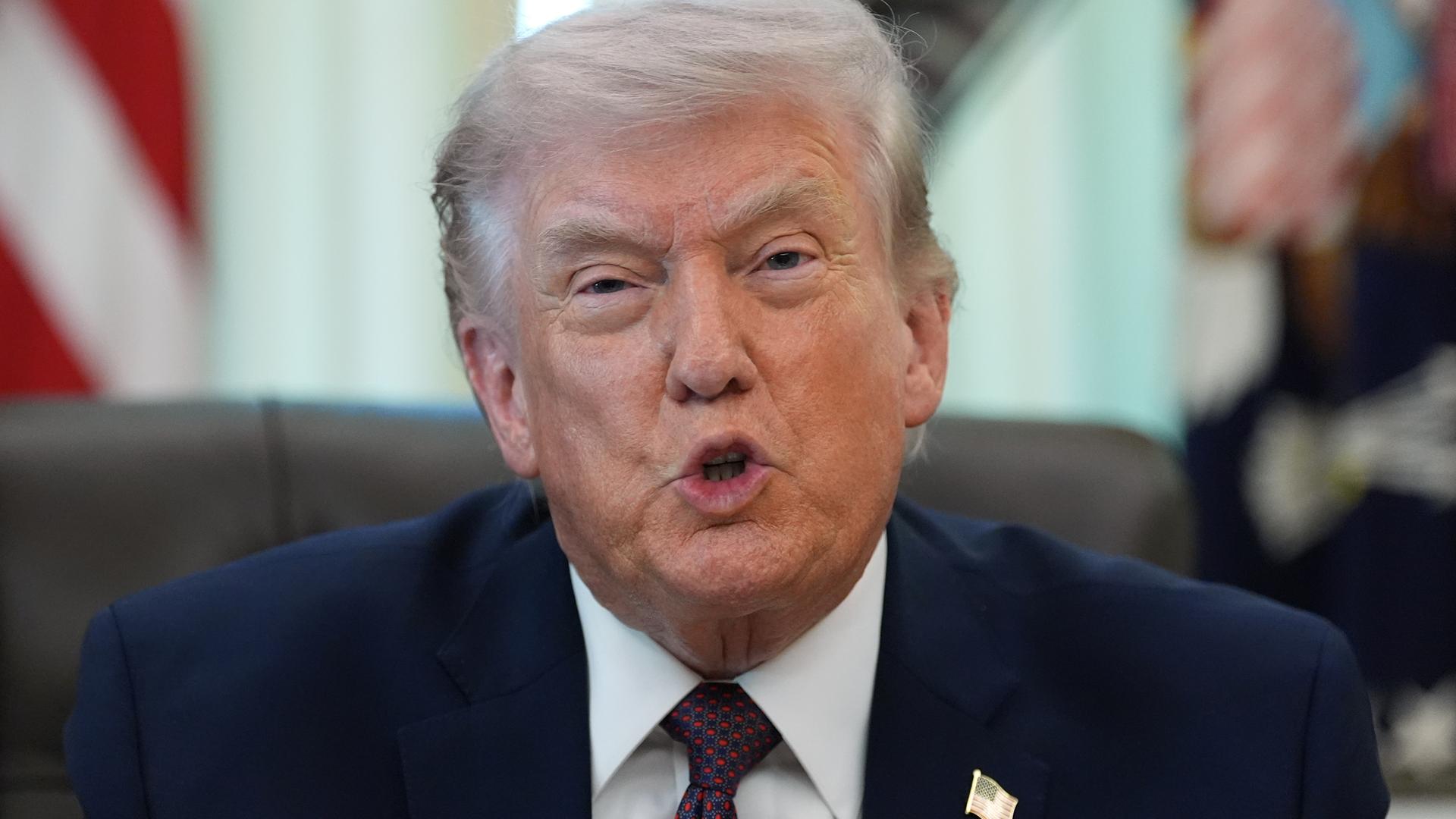 Trump Symbolbild Nahaufnahme