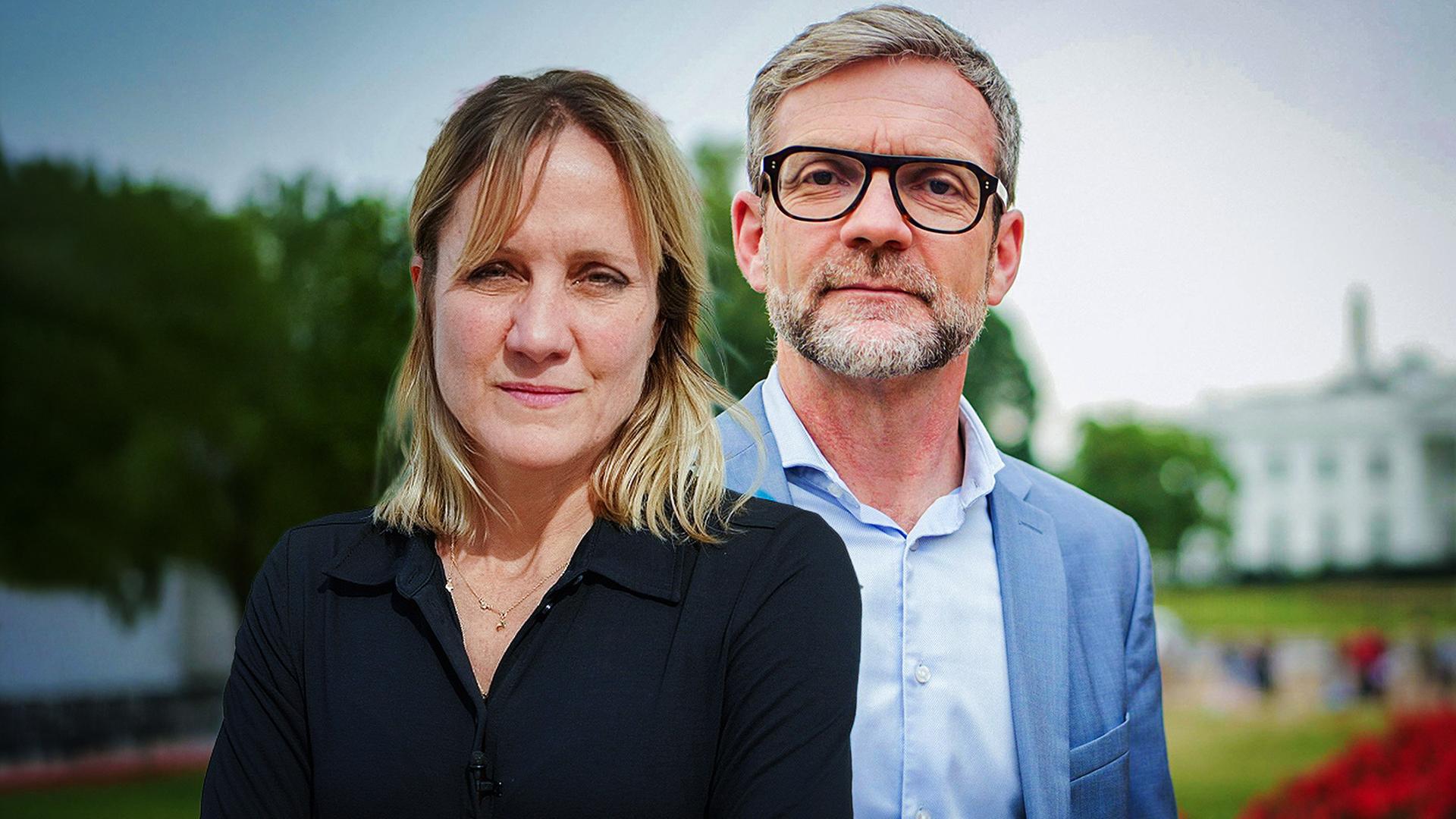 Eine Frau und ein Mann in Nahaufnahme