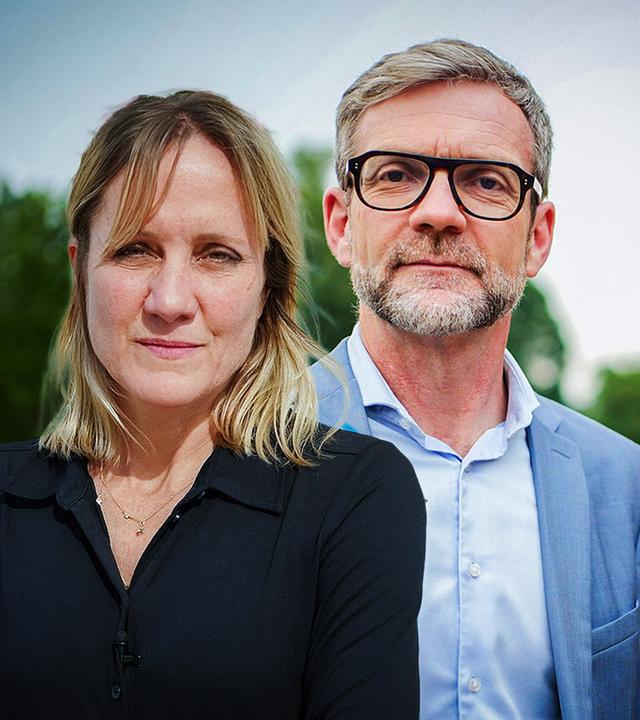 Eine Frau und ein Mann in Nahaufnahme