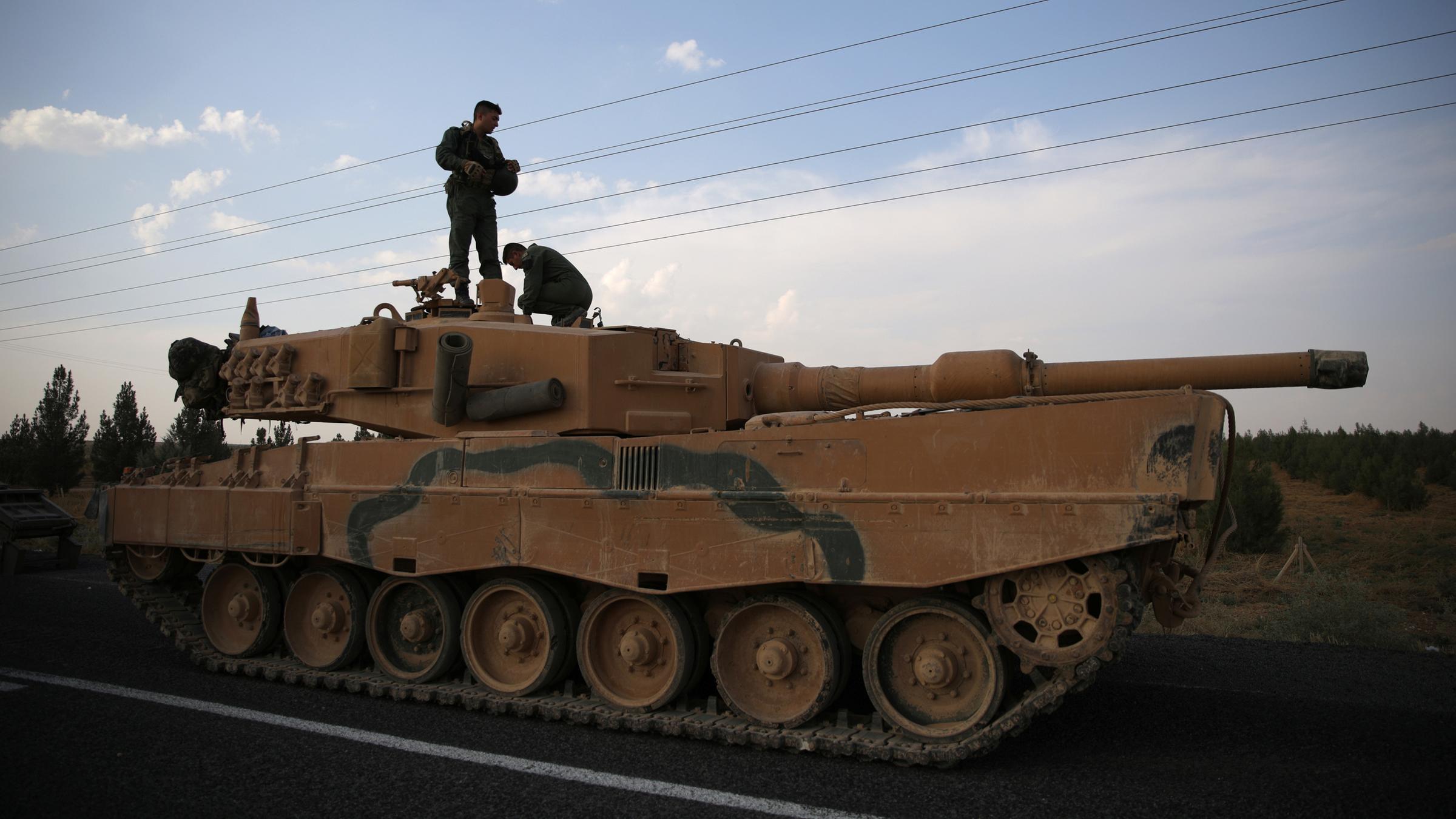 Türkischer Panzer an der syrischen Grenze (Archiv 2019)