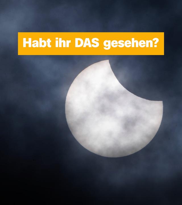 Eine partielle Sonnenfinsternis