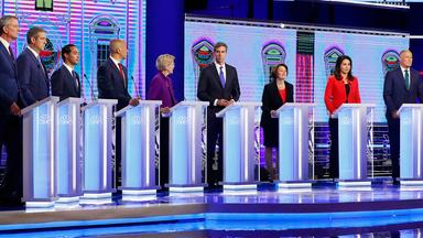 TV-Debatte der Demokraten, aufgenommen am 26.06.2019 in Miami, Florida, USA