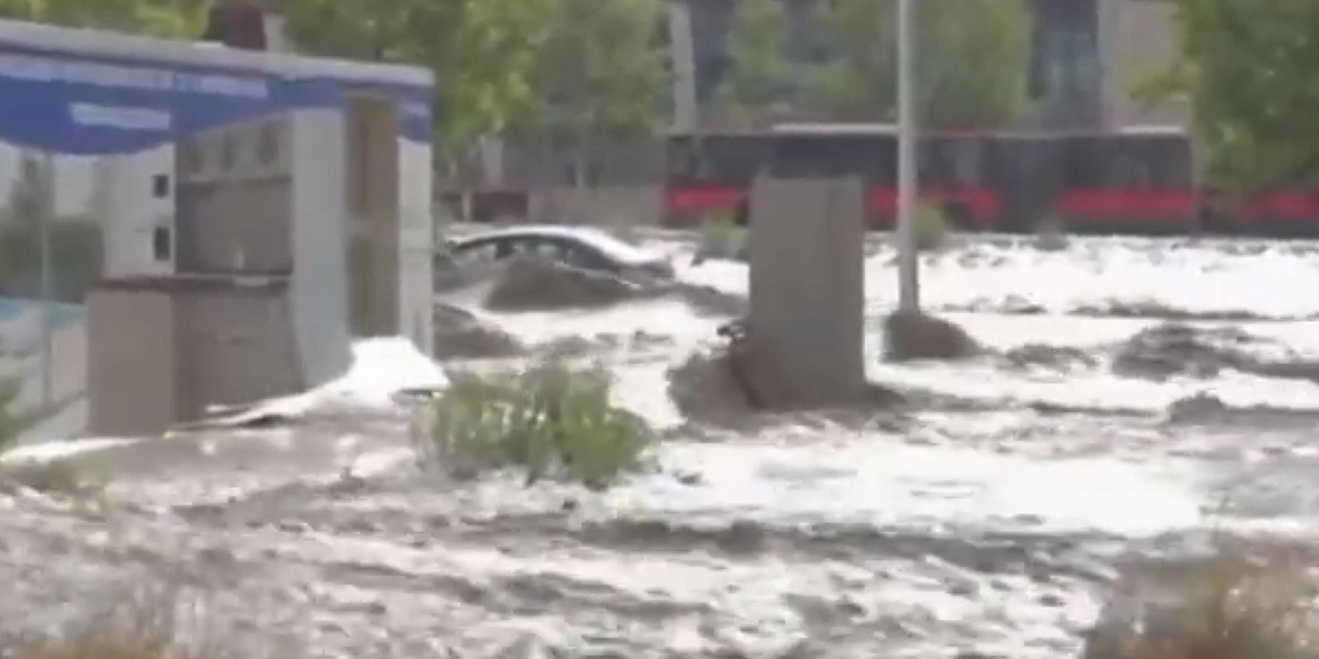 Schwere Überschwemmungen in Spanien, Saragossa