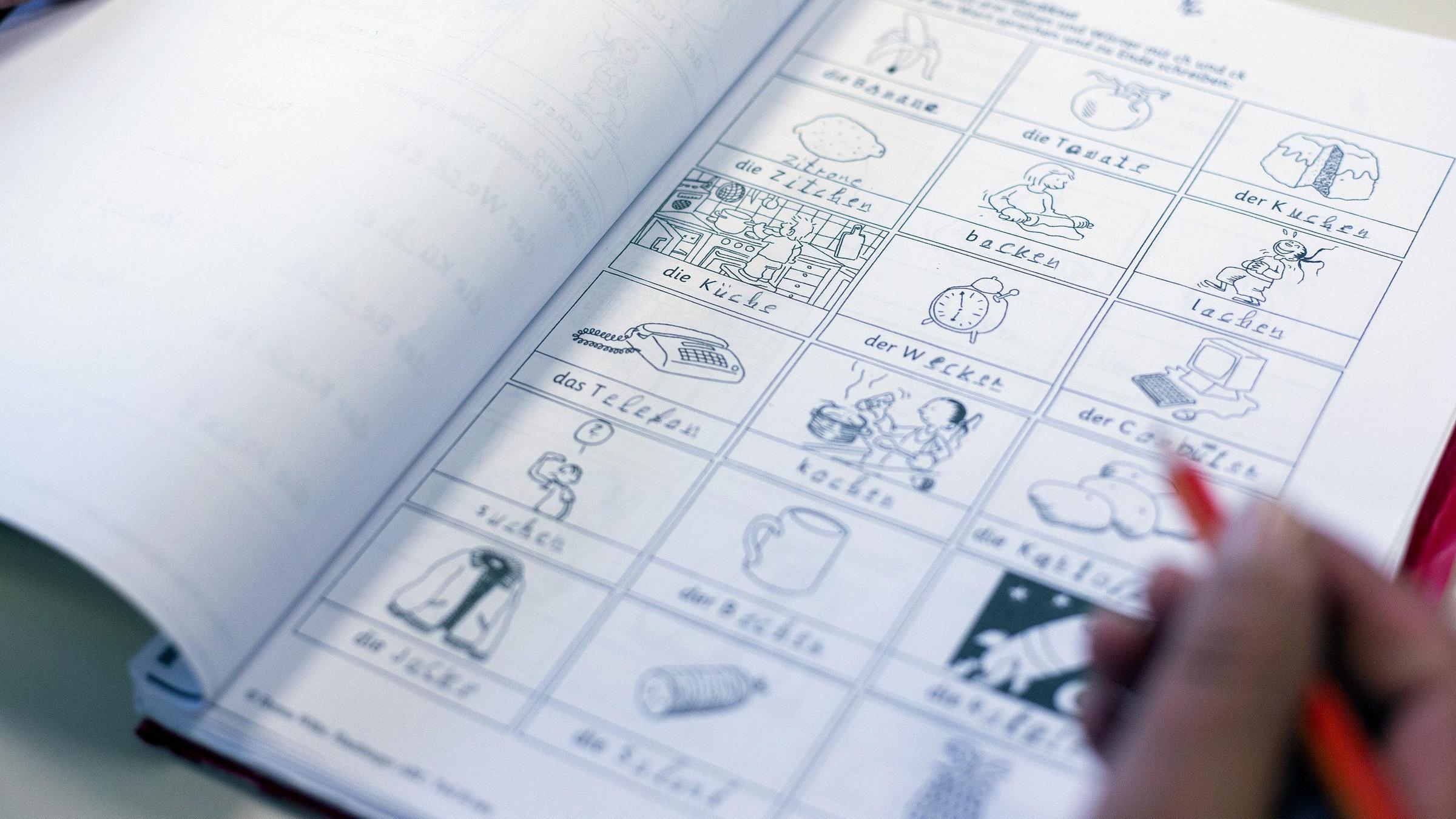 Übung in einem Alphabetisierungskurs