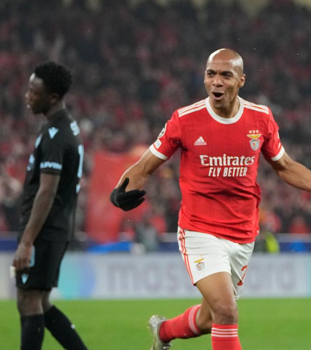 Benficas Goncalo Ramos jubelt nach dem zweiten Tor seiner Mannschaft in der Champions League am 07.03.2023. 