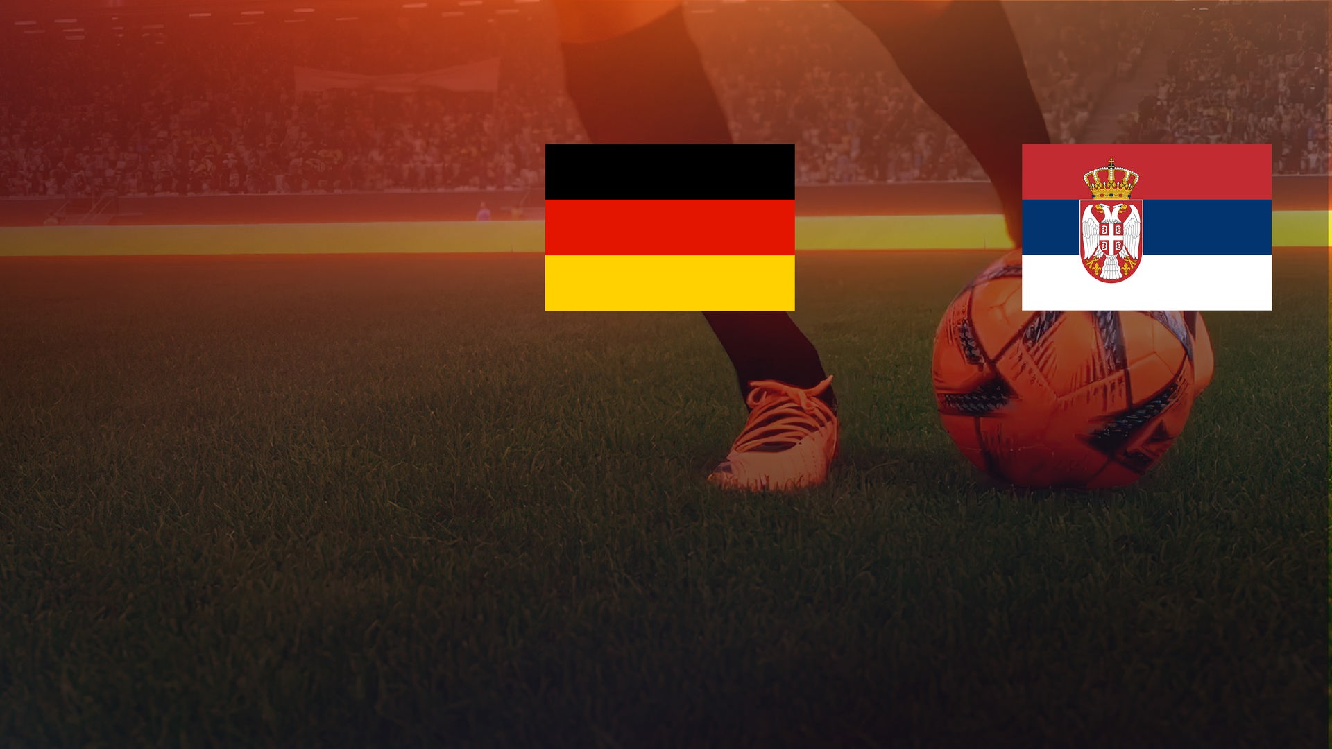 UEFA Nationsleague Flaggenpaarung Deutschland - Serbien
