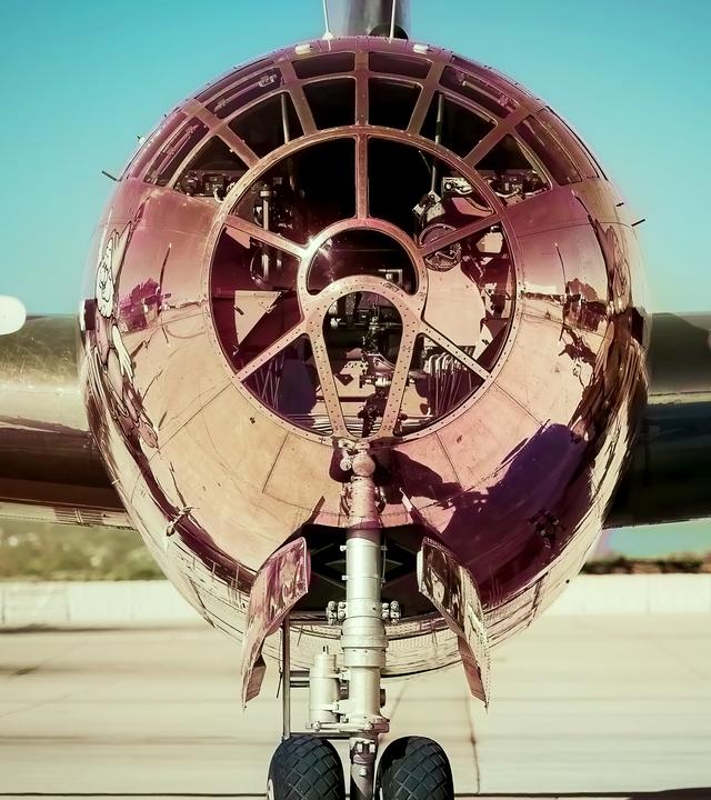 Augnahme einer B-29 Superfortress von vorne