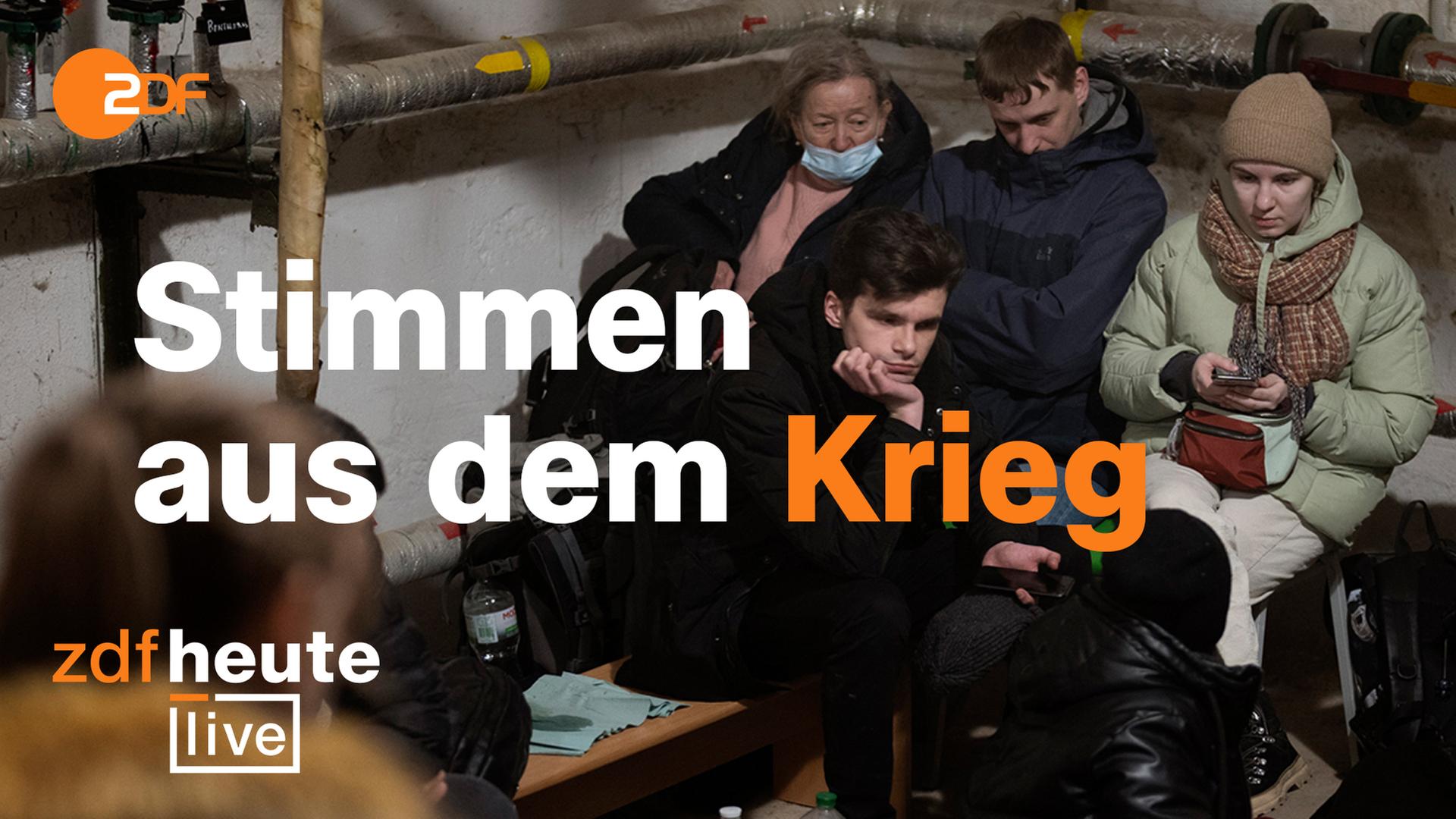 ZDFheute live: Stimmen aus dem Krieg