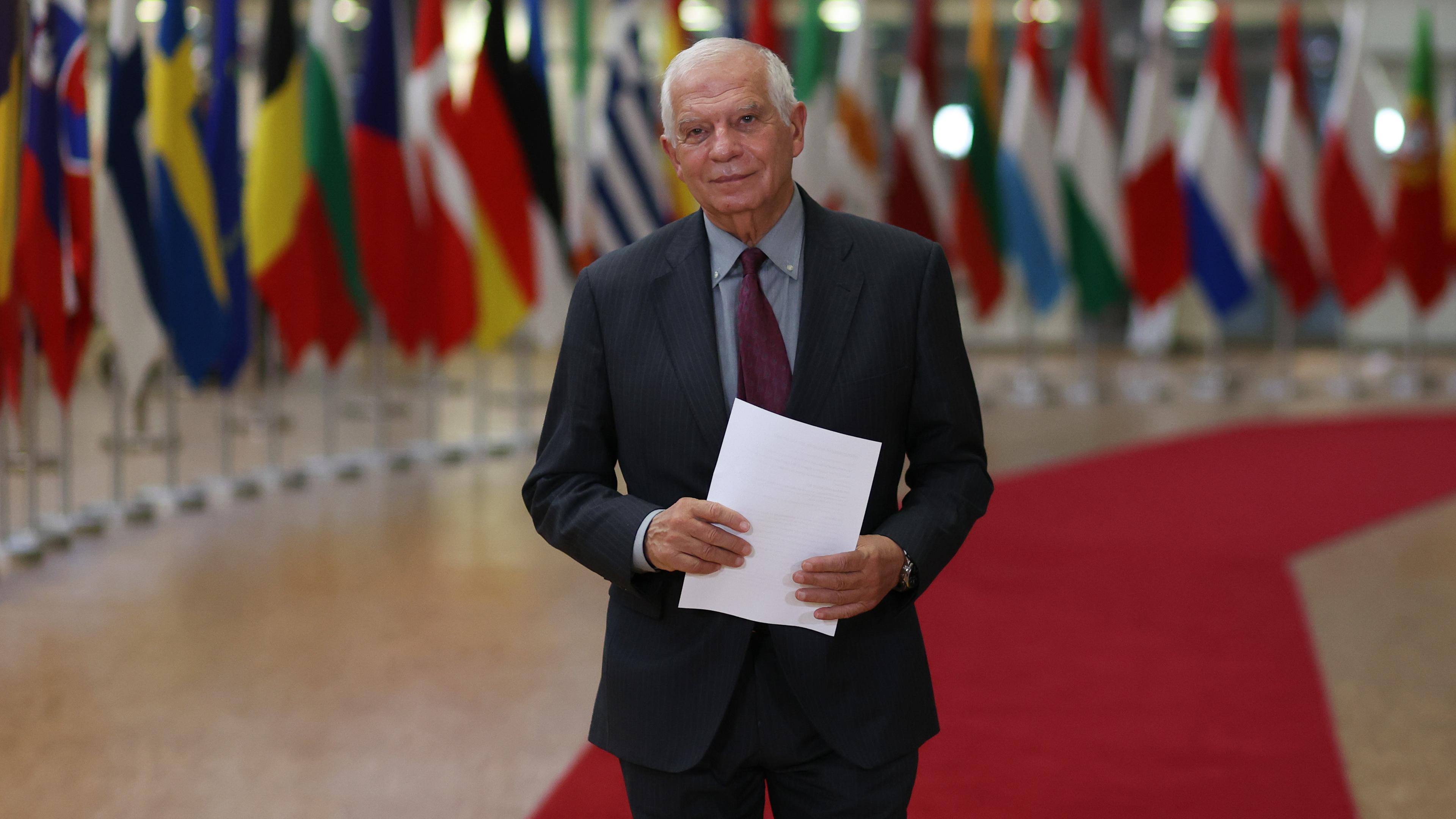  High Representative of the European Union for Foreign Affairs and Security Policy Josep Borrell arrives prior the start of a European Defence ministers council meeting in Brussels, Belgium, 14 November 2023.