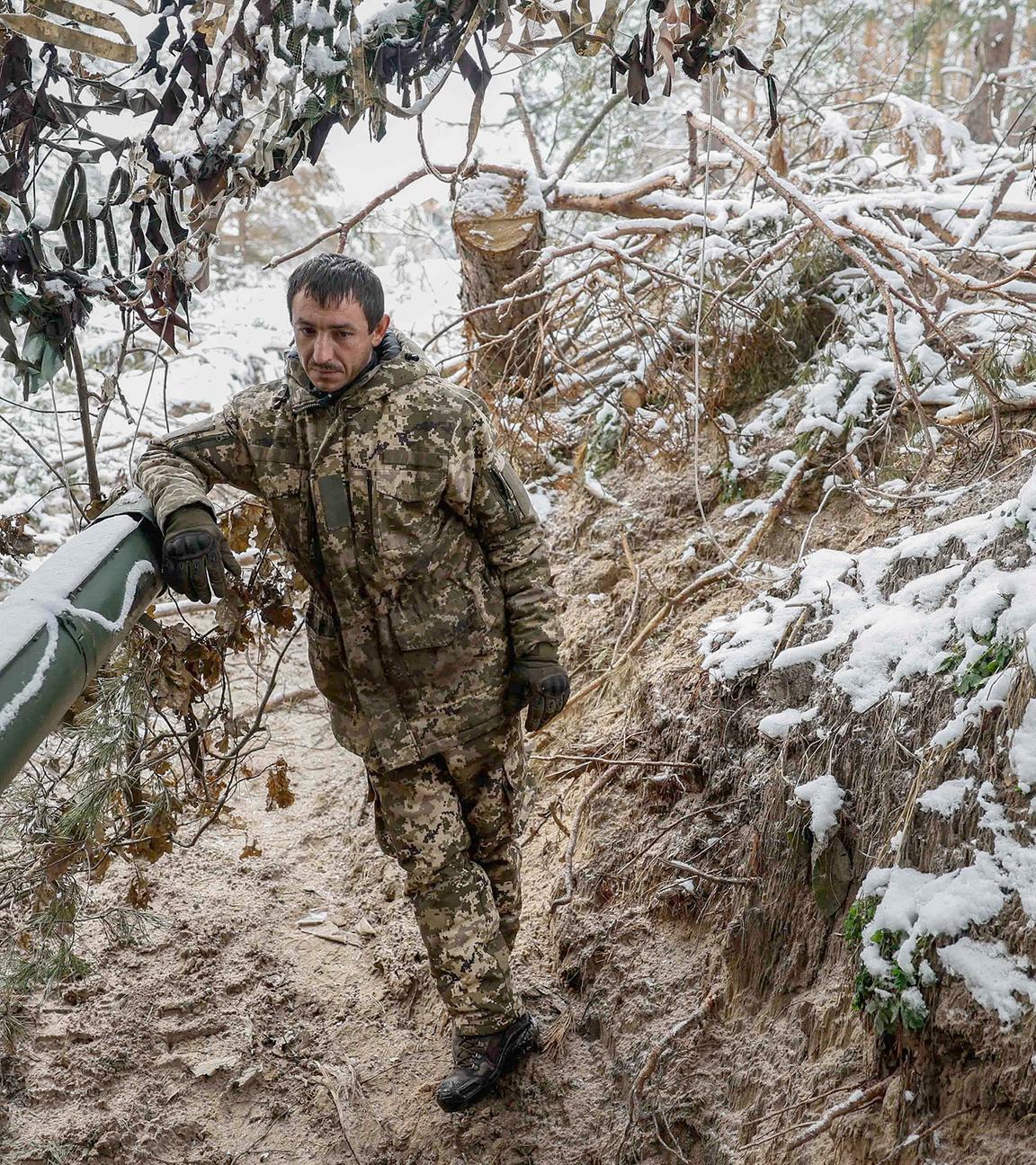 Ukrainischer Soldat in der Region Donetsk.
