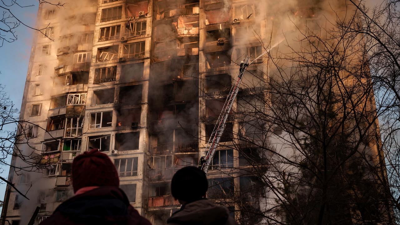 Ukraine-Krieg: Mehrere Explosionen erschüttern Kiew