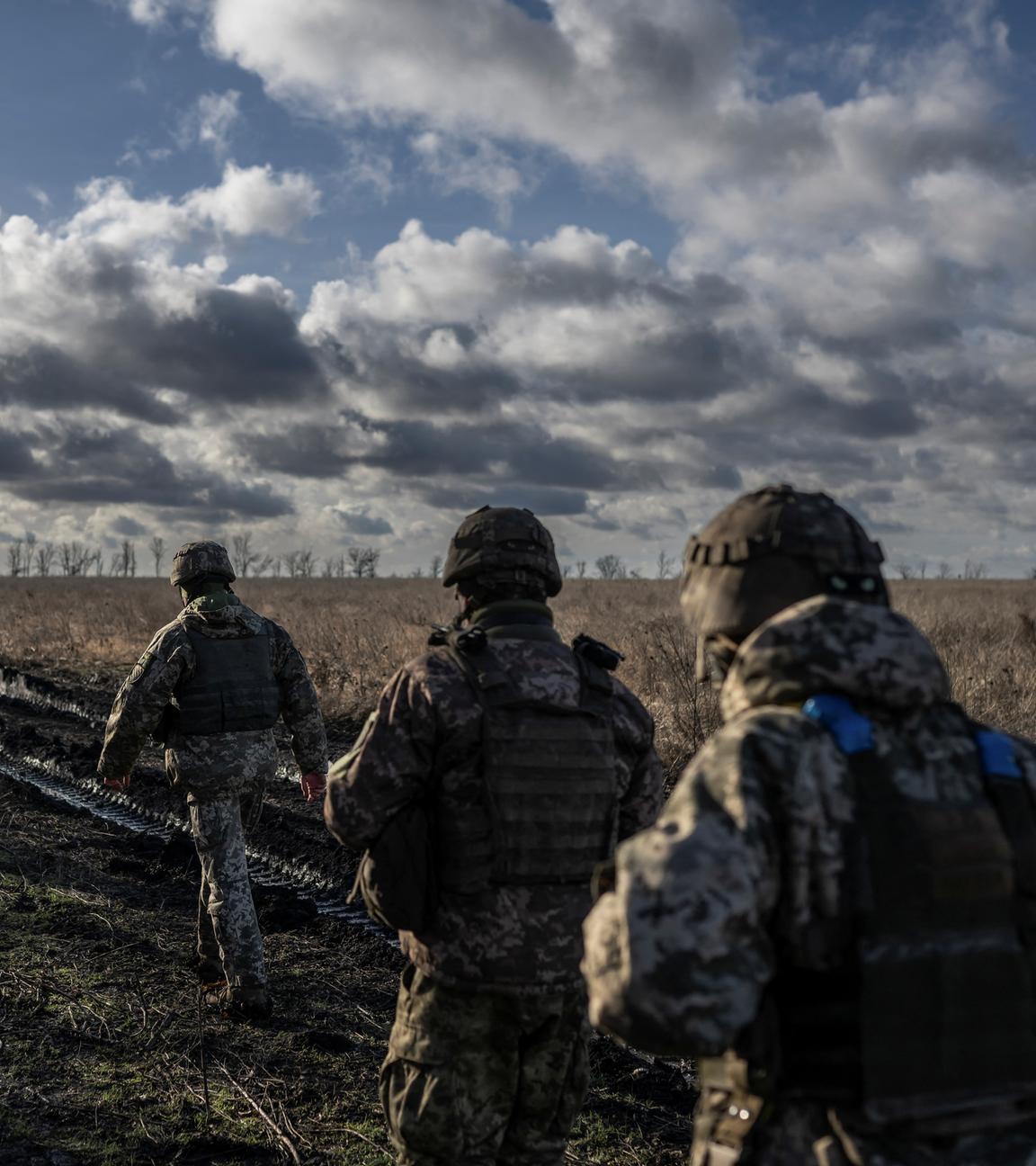 Ukraine: Ukrainische Soldaten in der Nähe von Marinka, in der Region Donezk