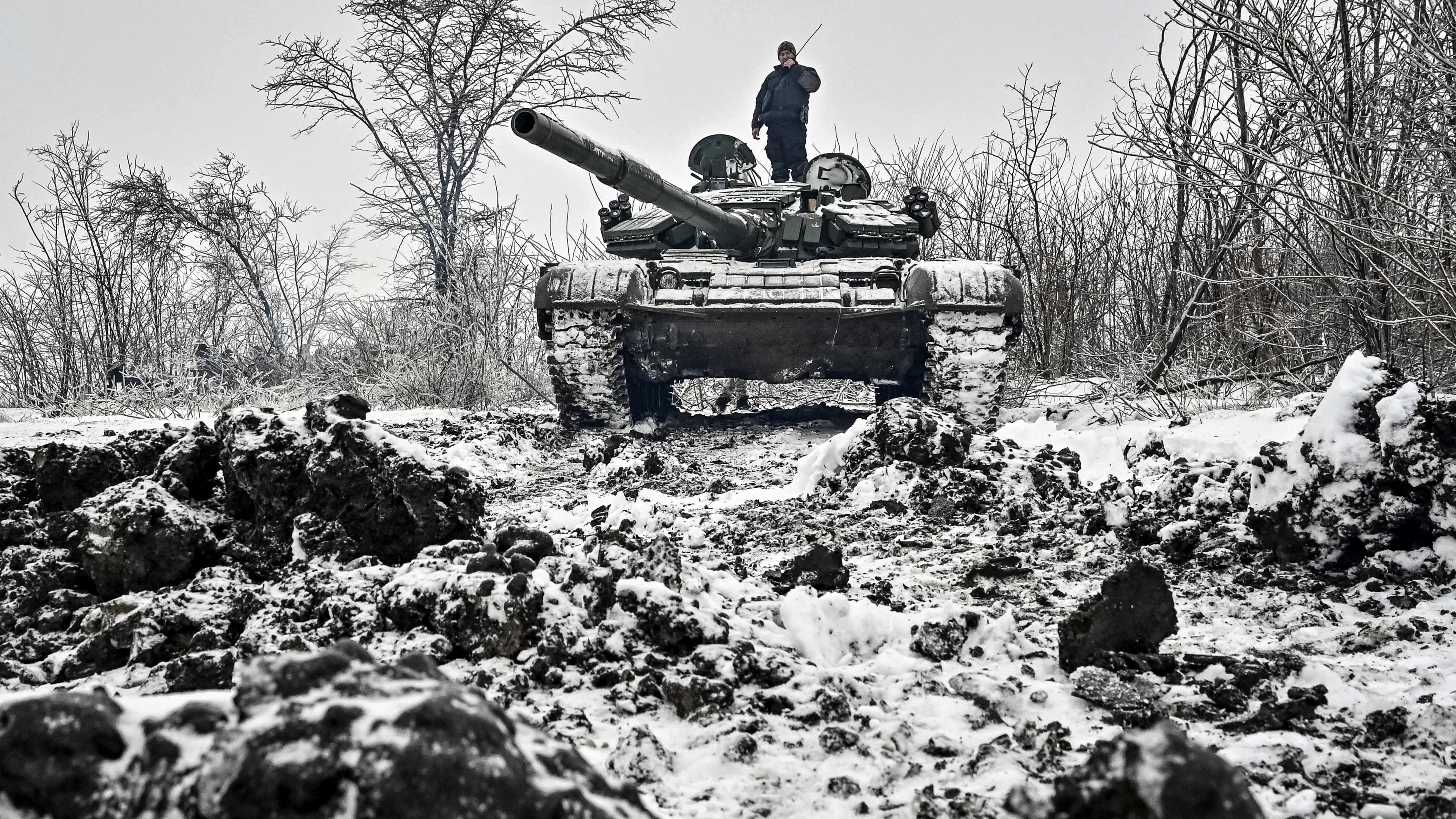 Ukrainischer Panzer bei Saporischschja (Archivbild) 
