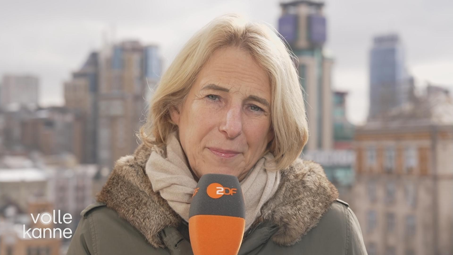 Katrin Eigendorf berichtet für die ZDF-Sendung "Volle Kanne" aus Kiew.