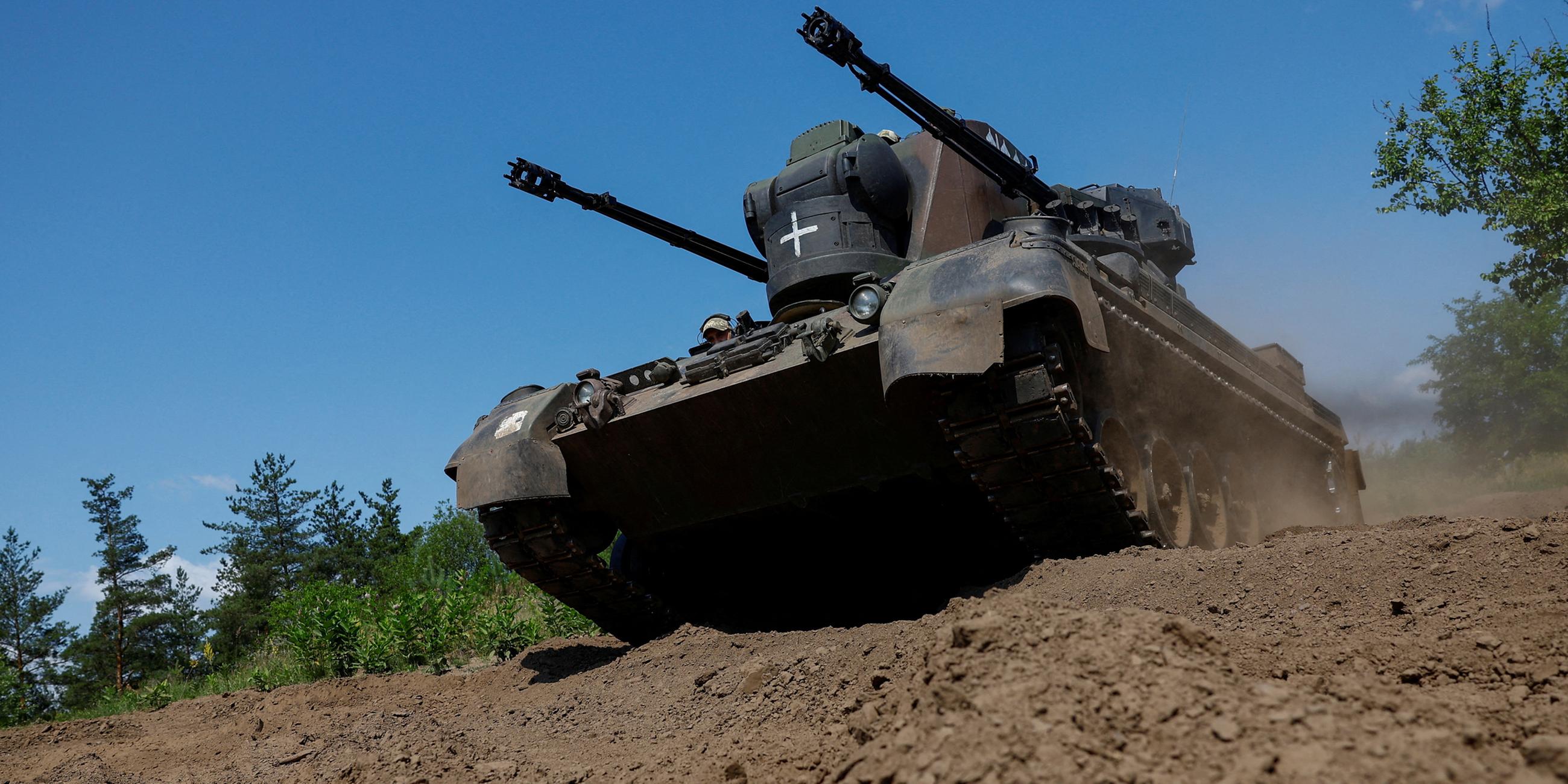 Ein Panzer vom Typ "Gepard"