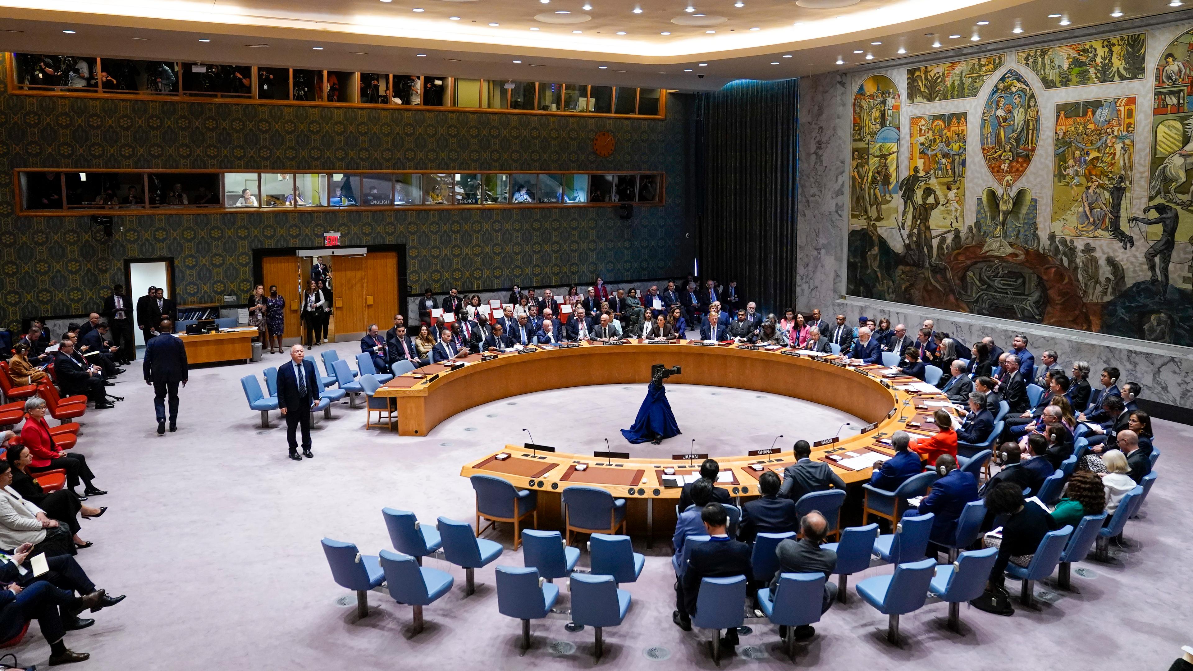 Teilnehmer während einer Sitzung des UN-Sicherheitsrates in New York.