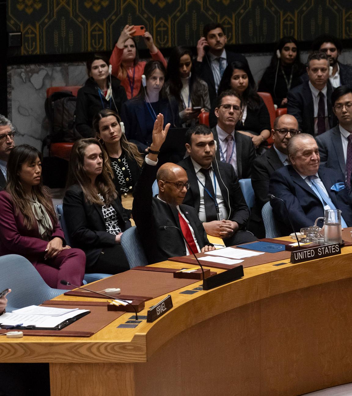 Der stellvertretende US-Botschafter Robert Wood stimmt gegen eine Vollmitgliedschaft der Palästinenser in den Vereinten Nationen