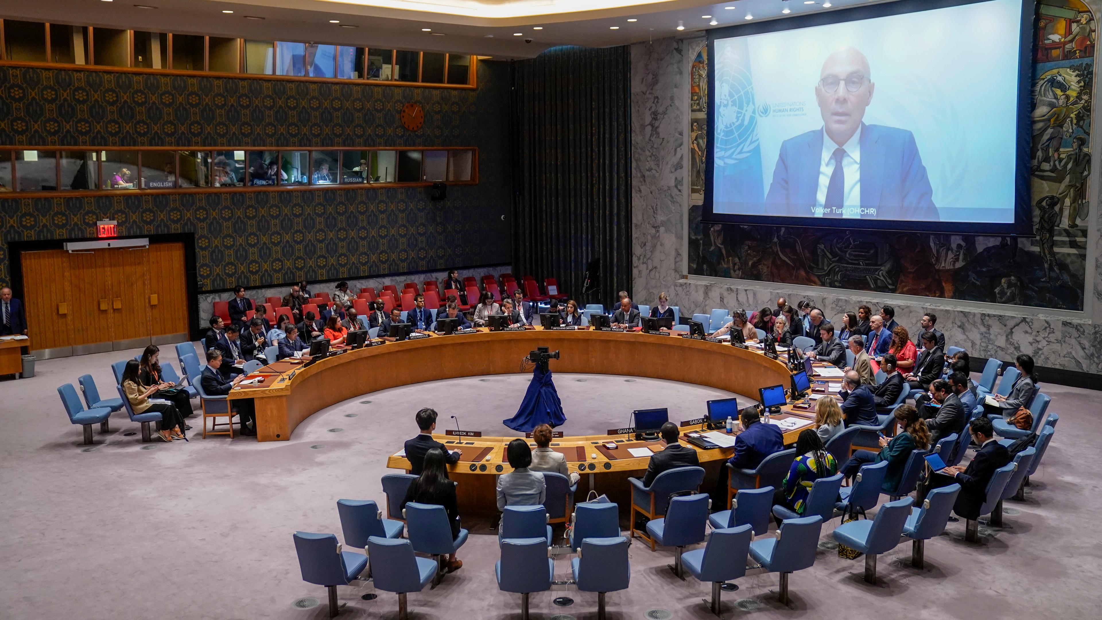 Sitzung des UN-Sicherheitsrats zur Lage in Nordkorea - Menschenrechtskommissar Volker Türk per Video zugeschaltet
