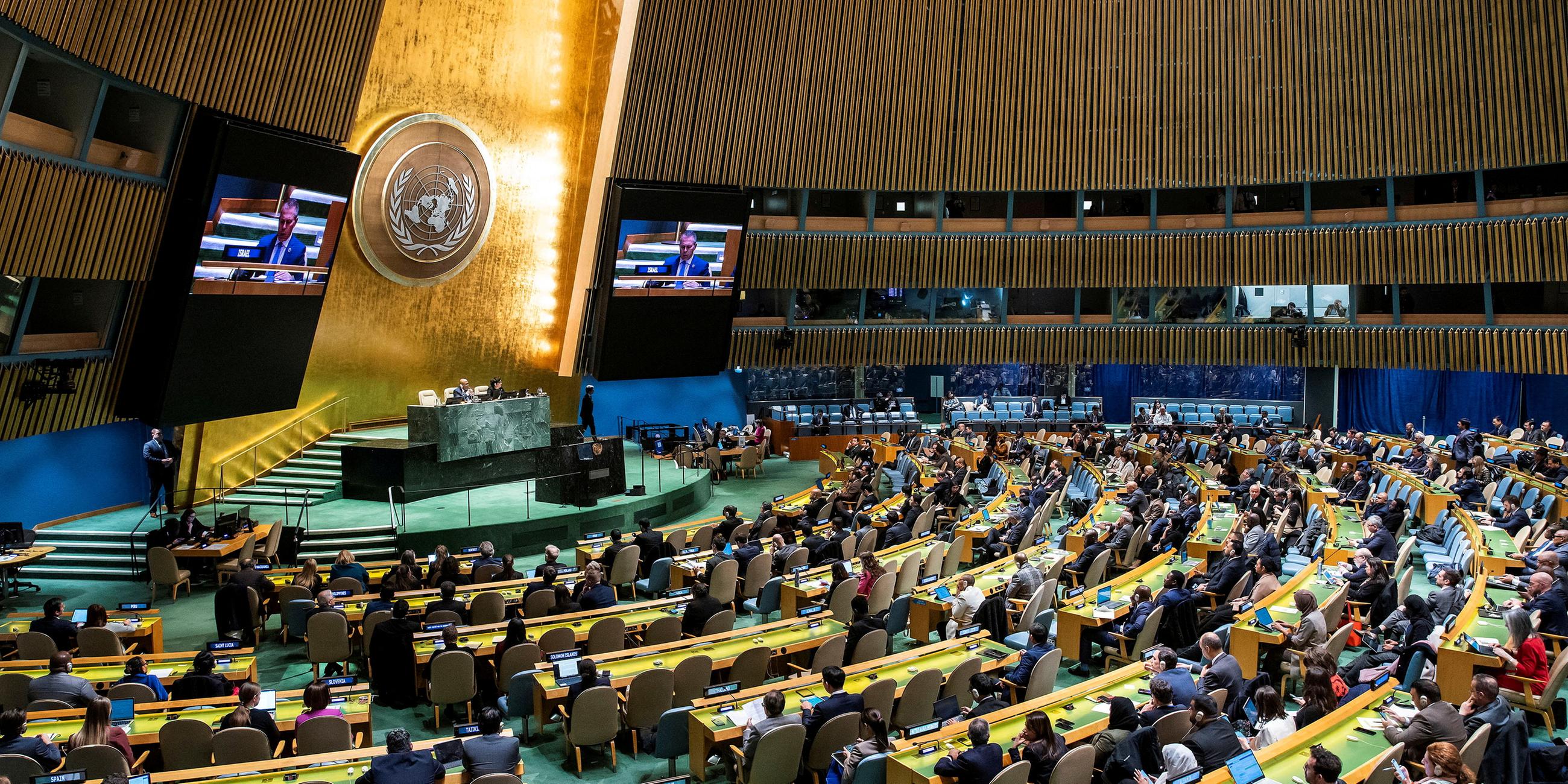 Plenarsaal der UN-Vollversammlung in New York.