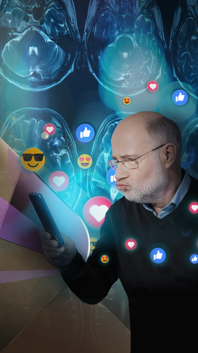 Harald Lesch mit Handy