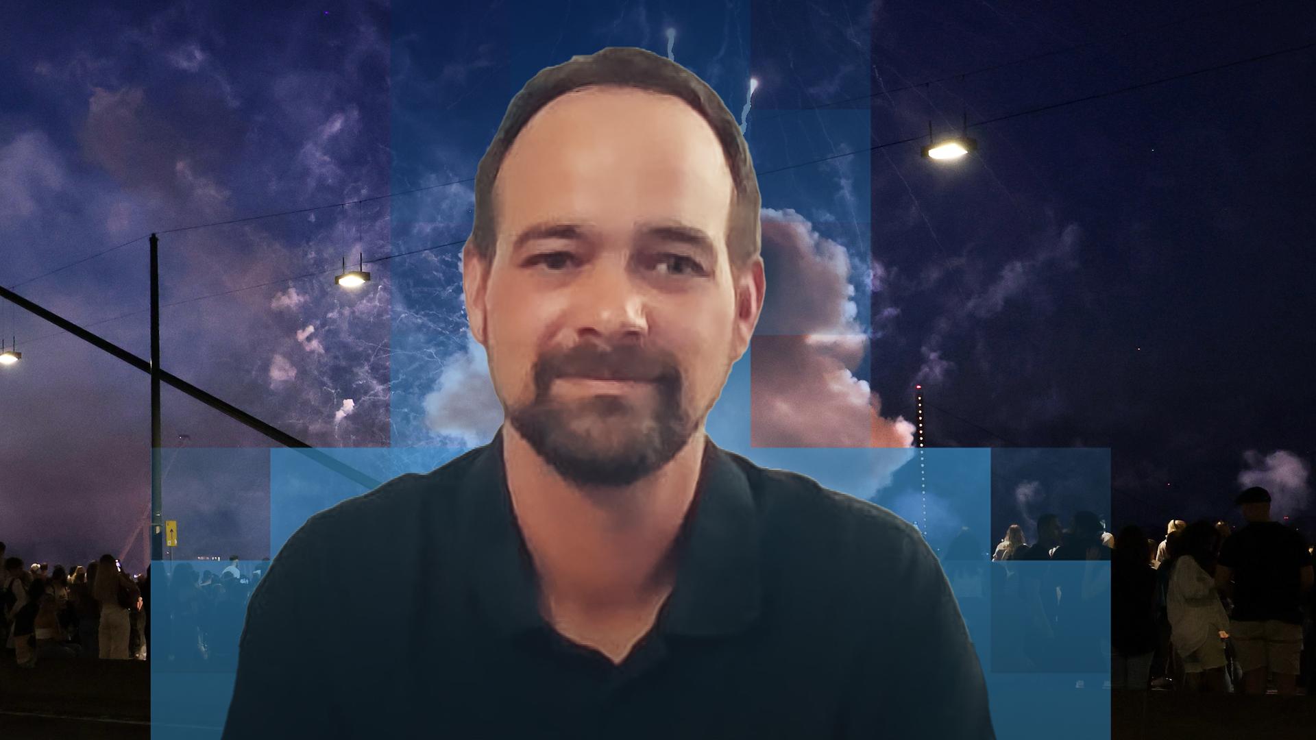 Pyrotechniker Felix Antoniuk.