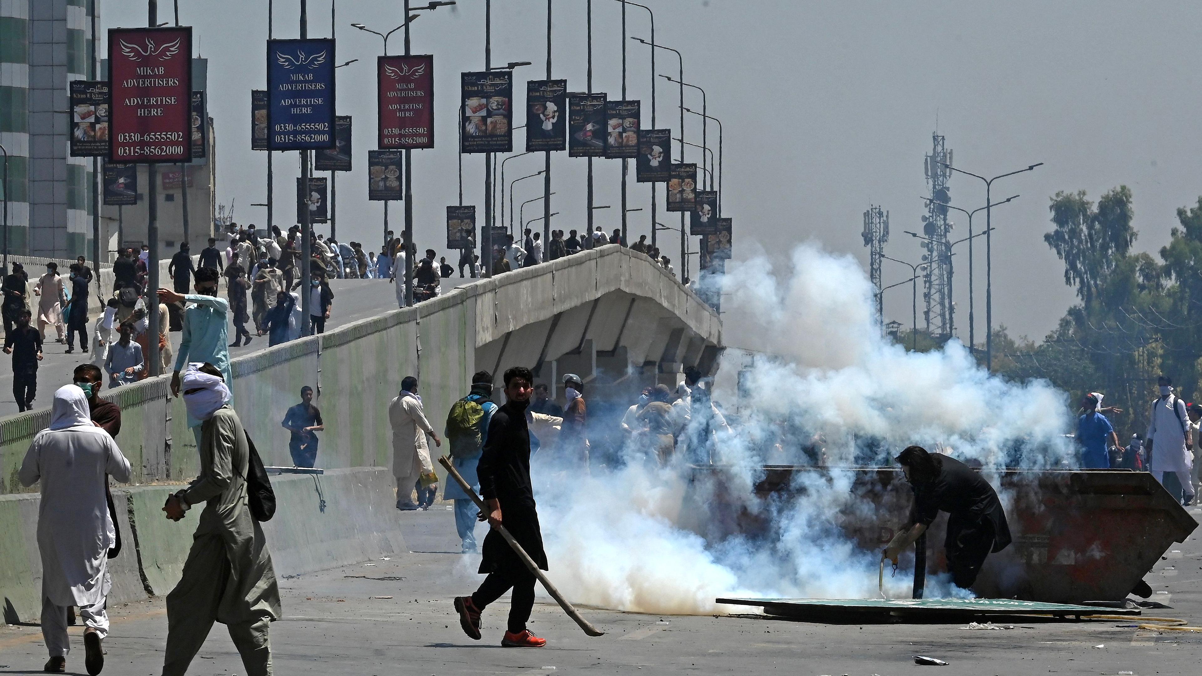 Protest in Peshawar Pakistan, aufgenommen am 10.05.2023