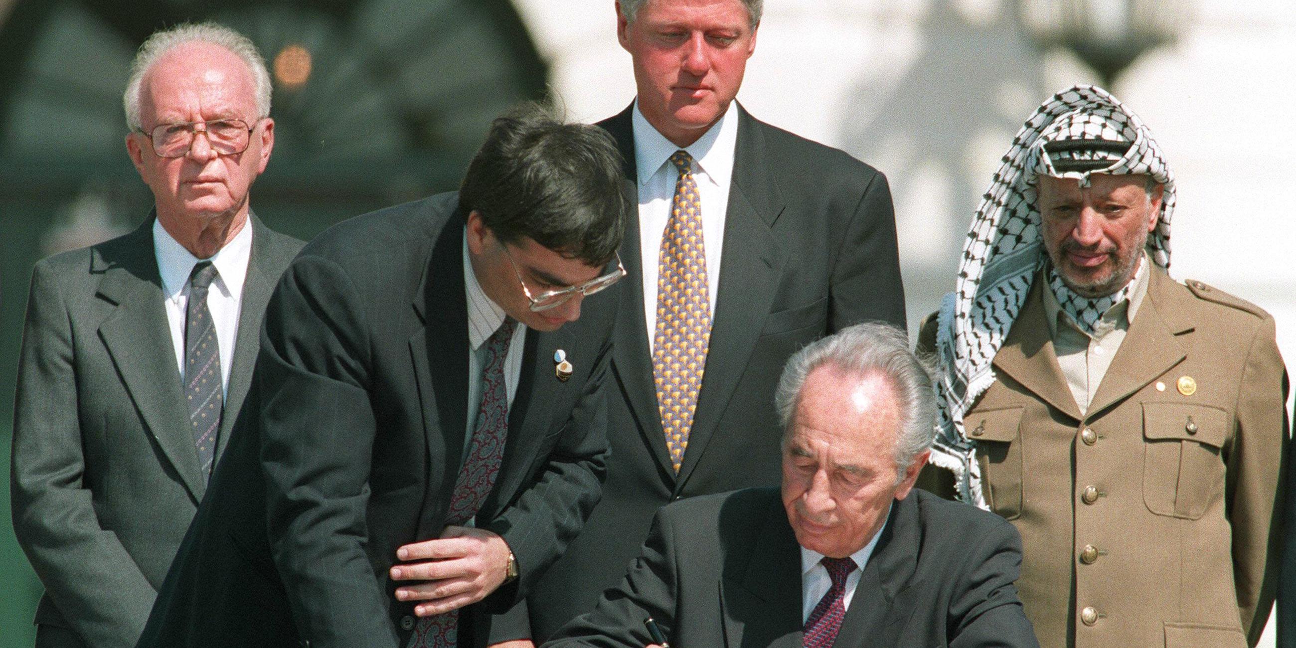 Unterzeichnung des Oslo Friedensabkommens 1993