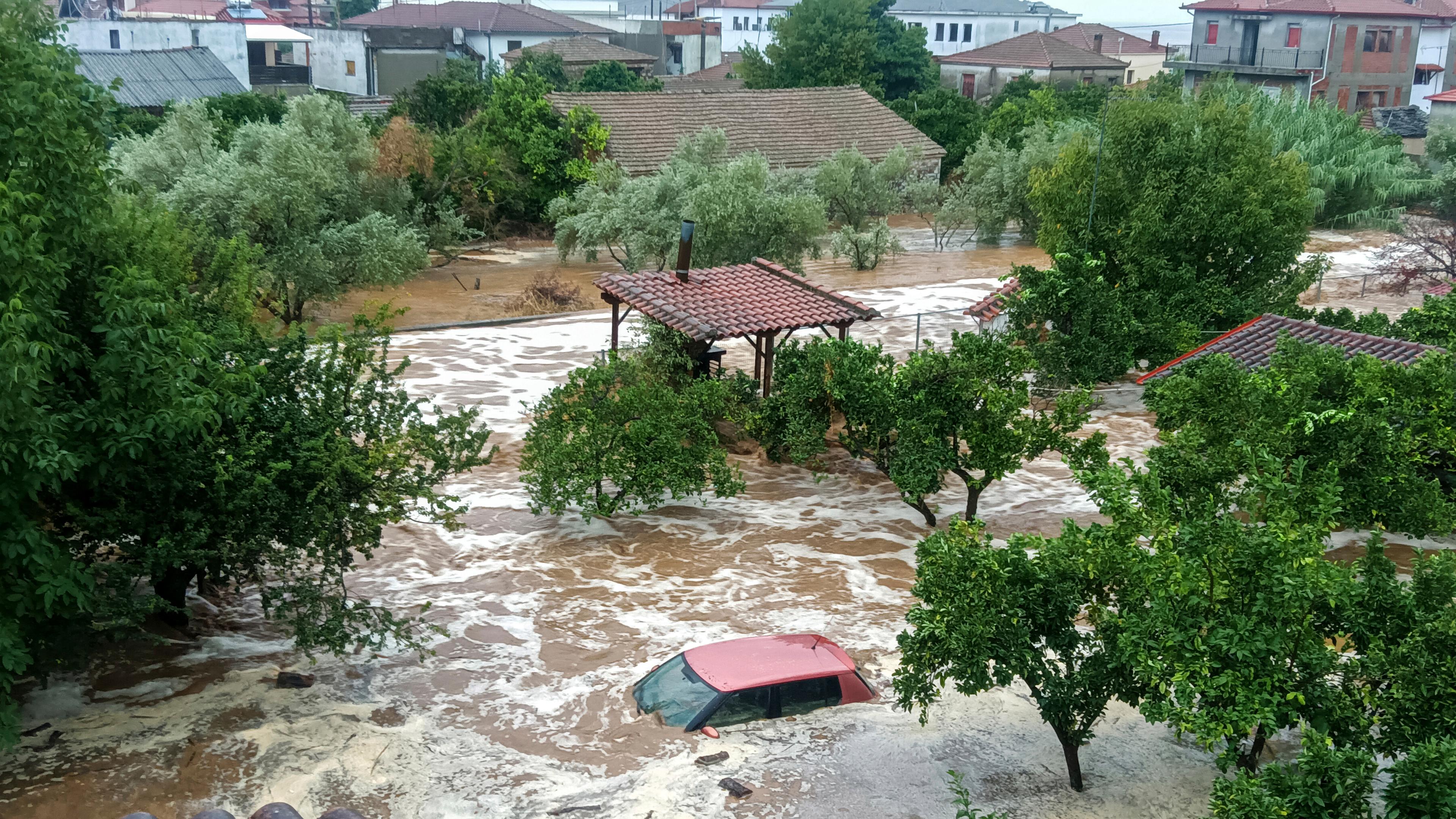 Starke Unwetter in Griechenland, aufgenommen am 05.09.2023 in Pilion