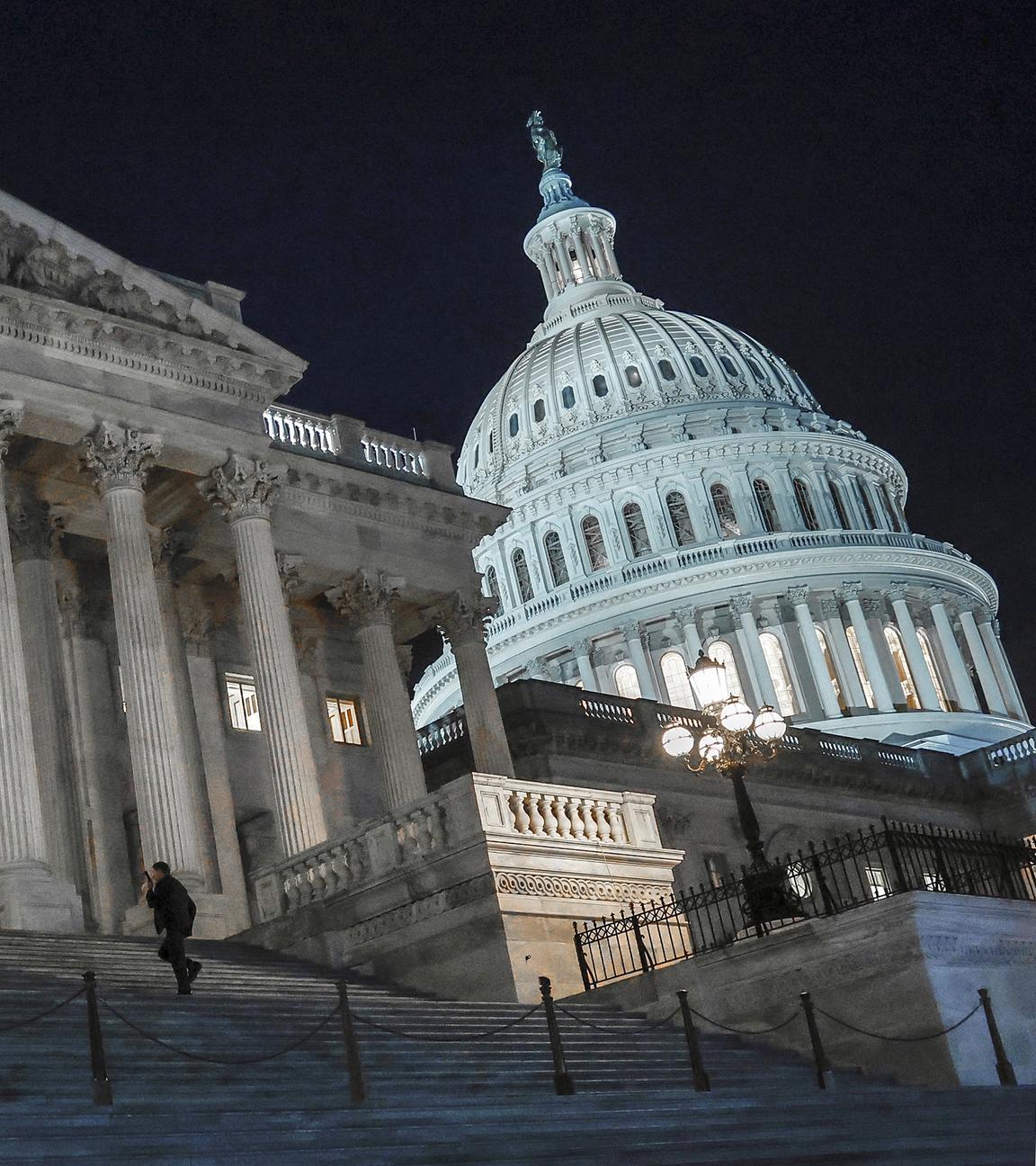 Das Kapitol in Washington (USA), aufgenommen am 13.02.2024