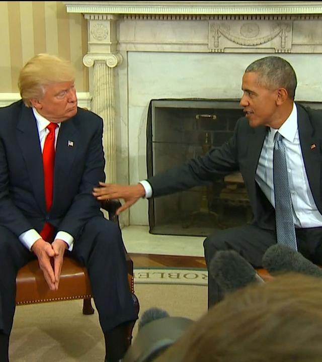 Donald Trump und Barack Obama (rechts)