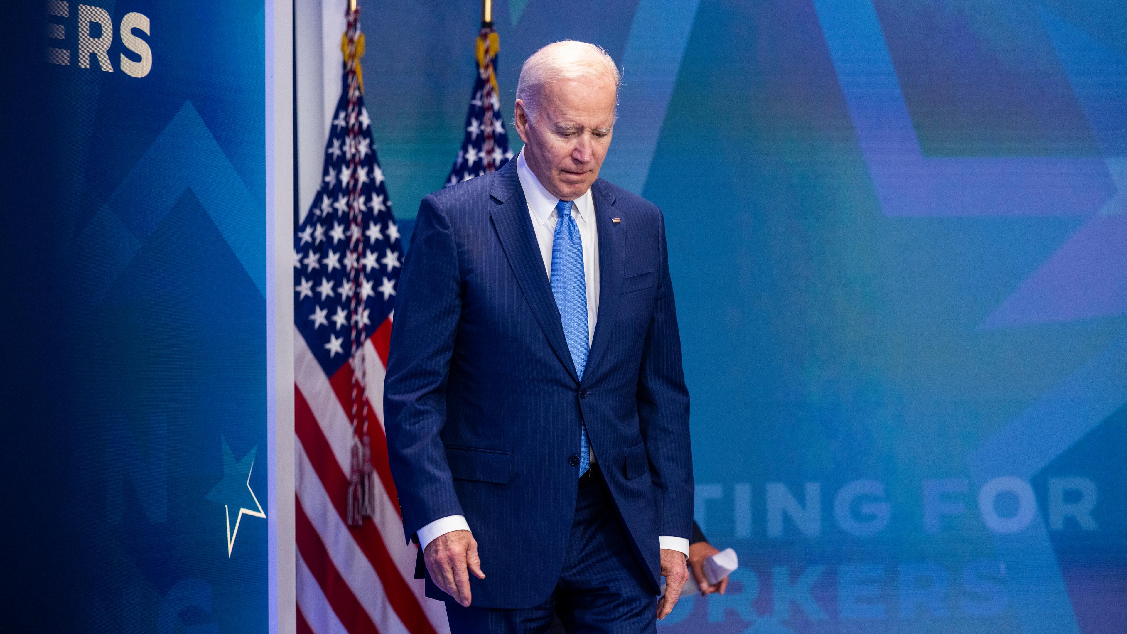 US-Präsident Joe Biden bei seiner Ansprache. 