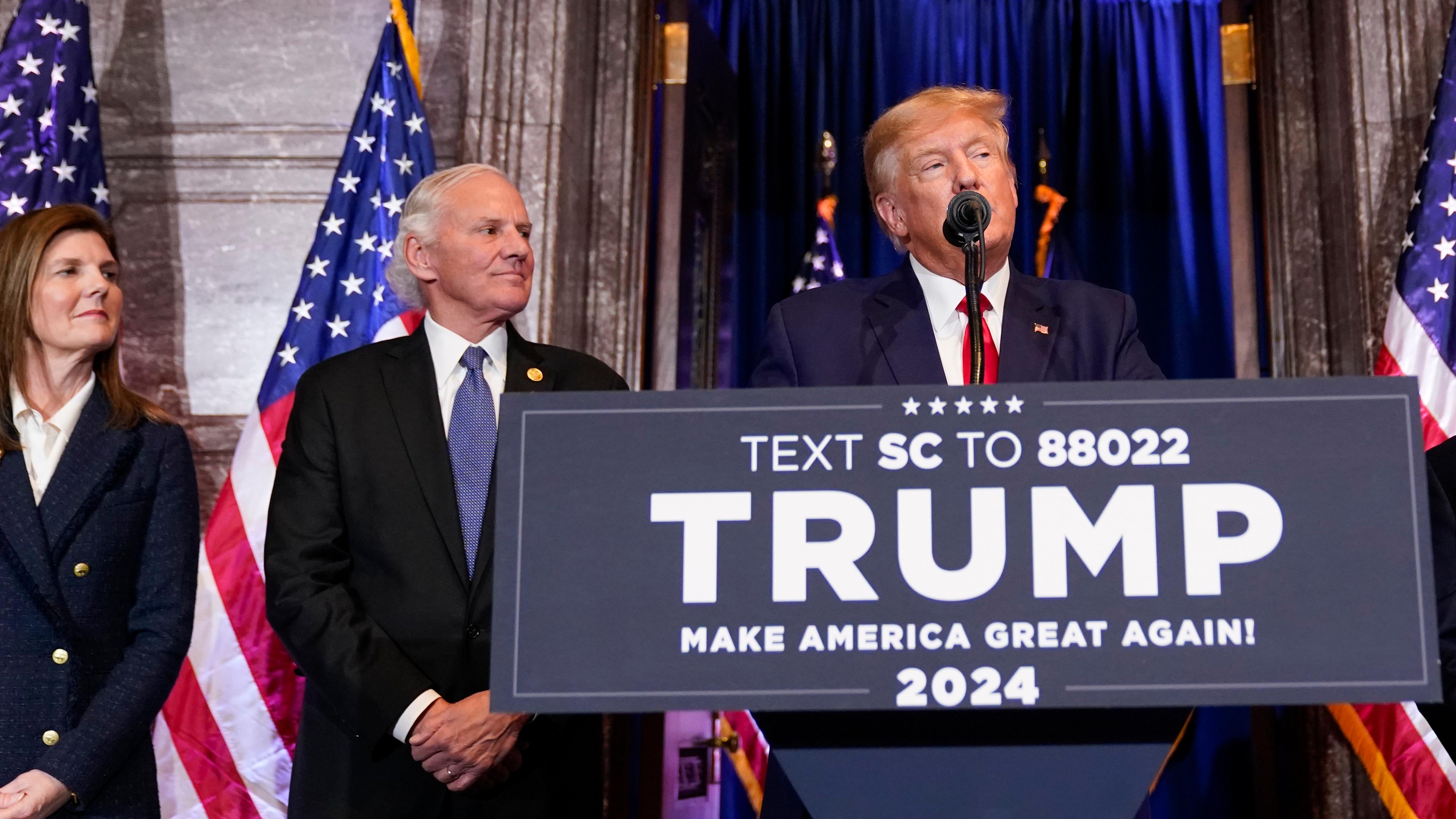 Donald Trump im US-Bundesstaat South Carolina beim Start seiner Wahklkampf-Kampagne.