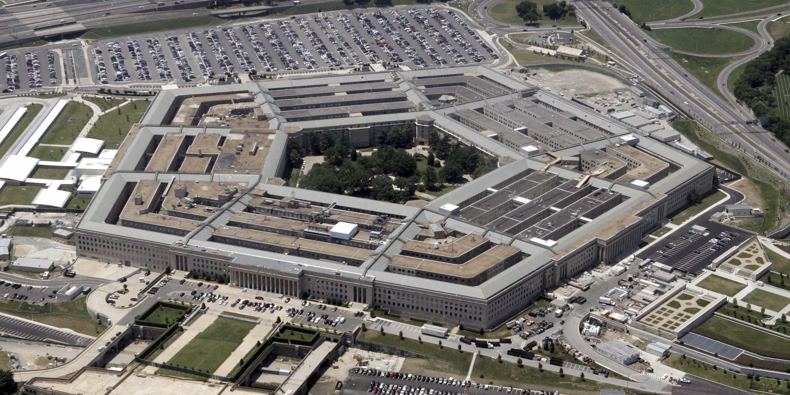 Eine Luftaufnahme des Pentagon-Gebäudes in Washington