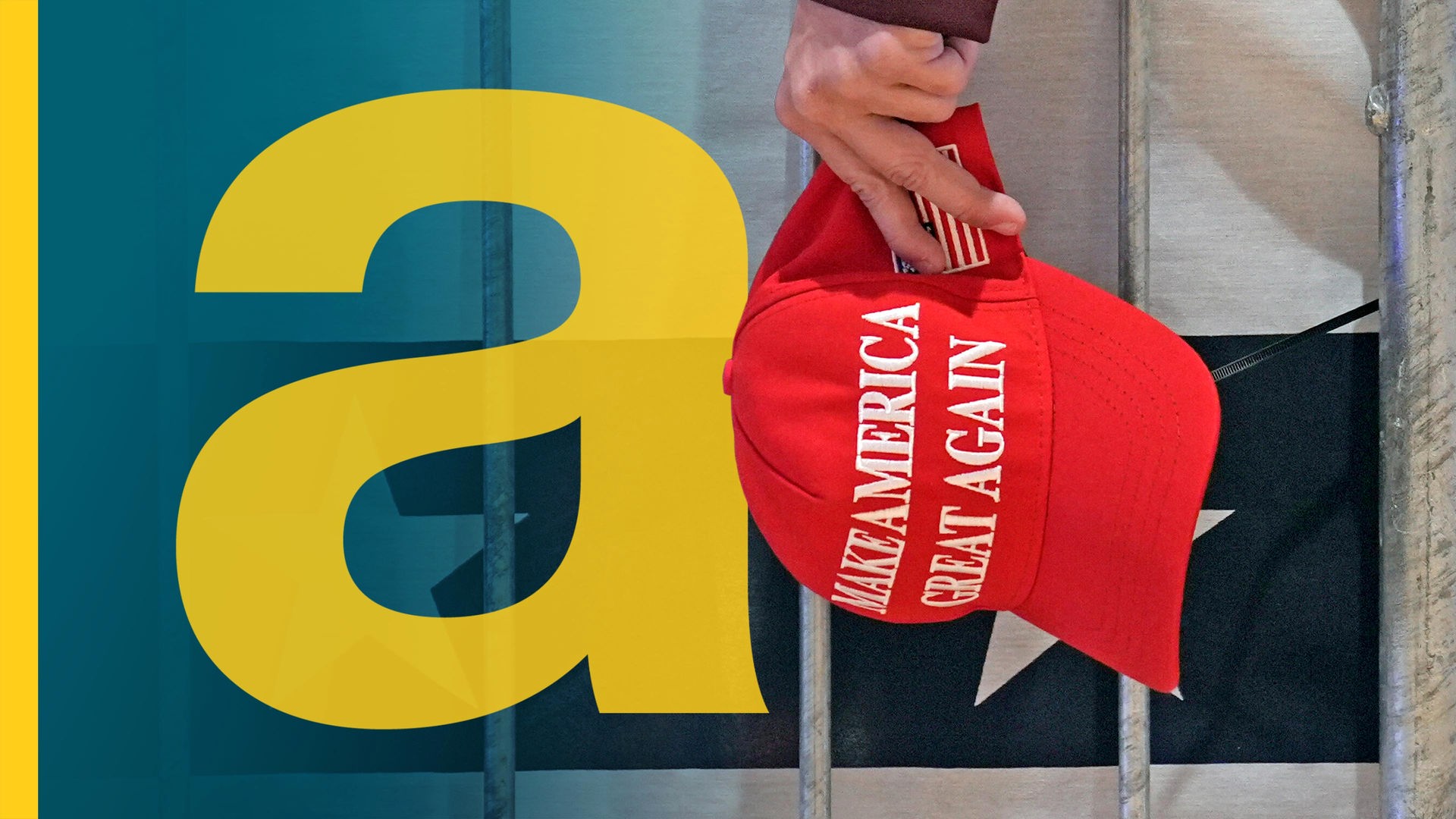 Trump Fan hält MAGA-Kappe