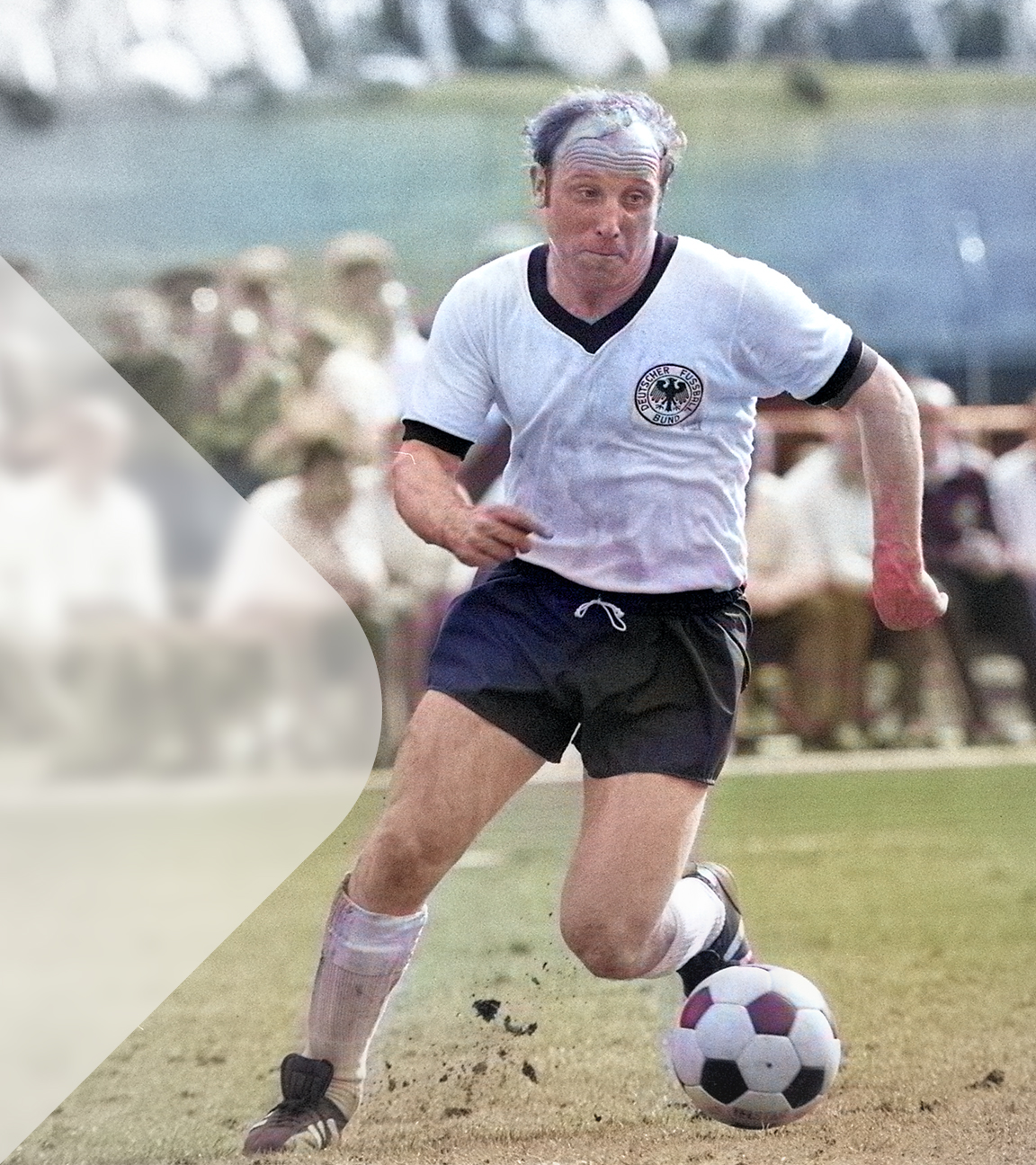 Uwe Seeler im Spiel der deutschen Nationalmannschaft, 1970