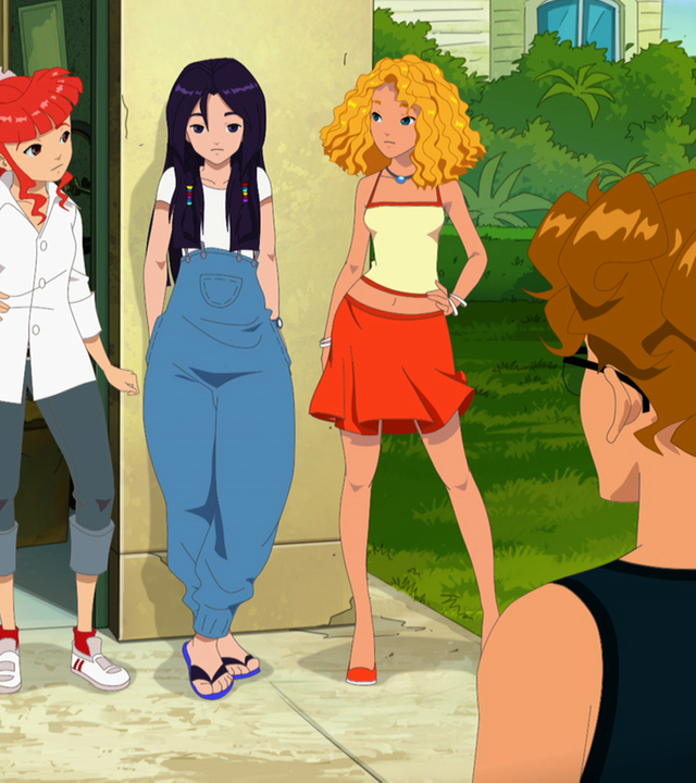 Lewis trifft auf Emma, Cleo und Rikki.