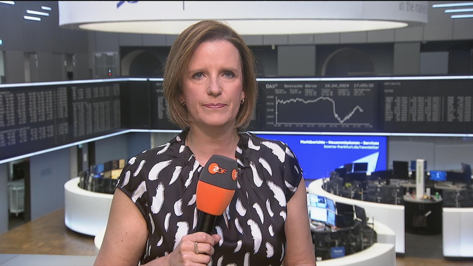 ZDF-Korrespondentin Valerie Haller von der Frankfurter Börse