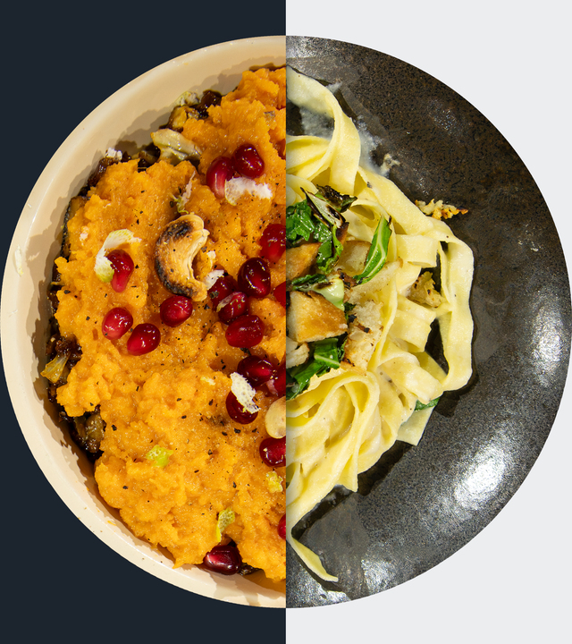 Vegetarischer Shepherd's Pie „Asia Style“ vs. Tagliatelle