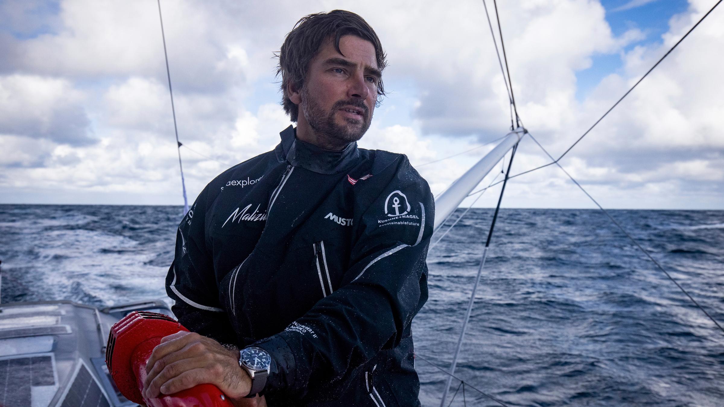 Boris Herrmann auf seinem Segelboot