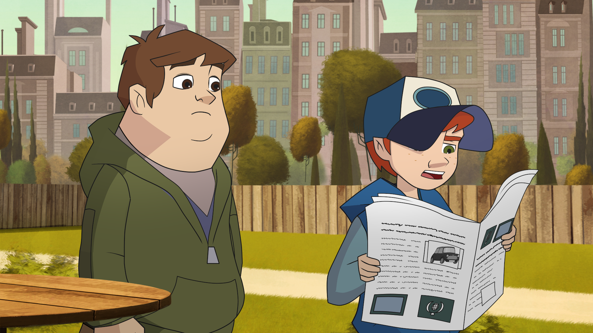 Radieschen und Kalle lesen die Zeitung