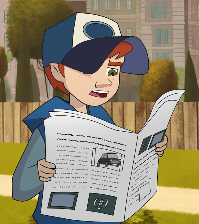 Radieschen und Kalle lesen die Zeitung und sehen dabei schlecht gelaunt aus.