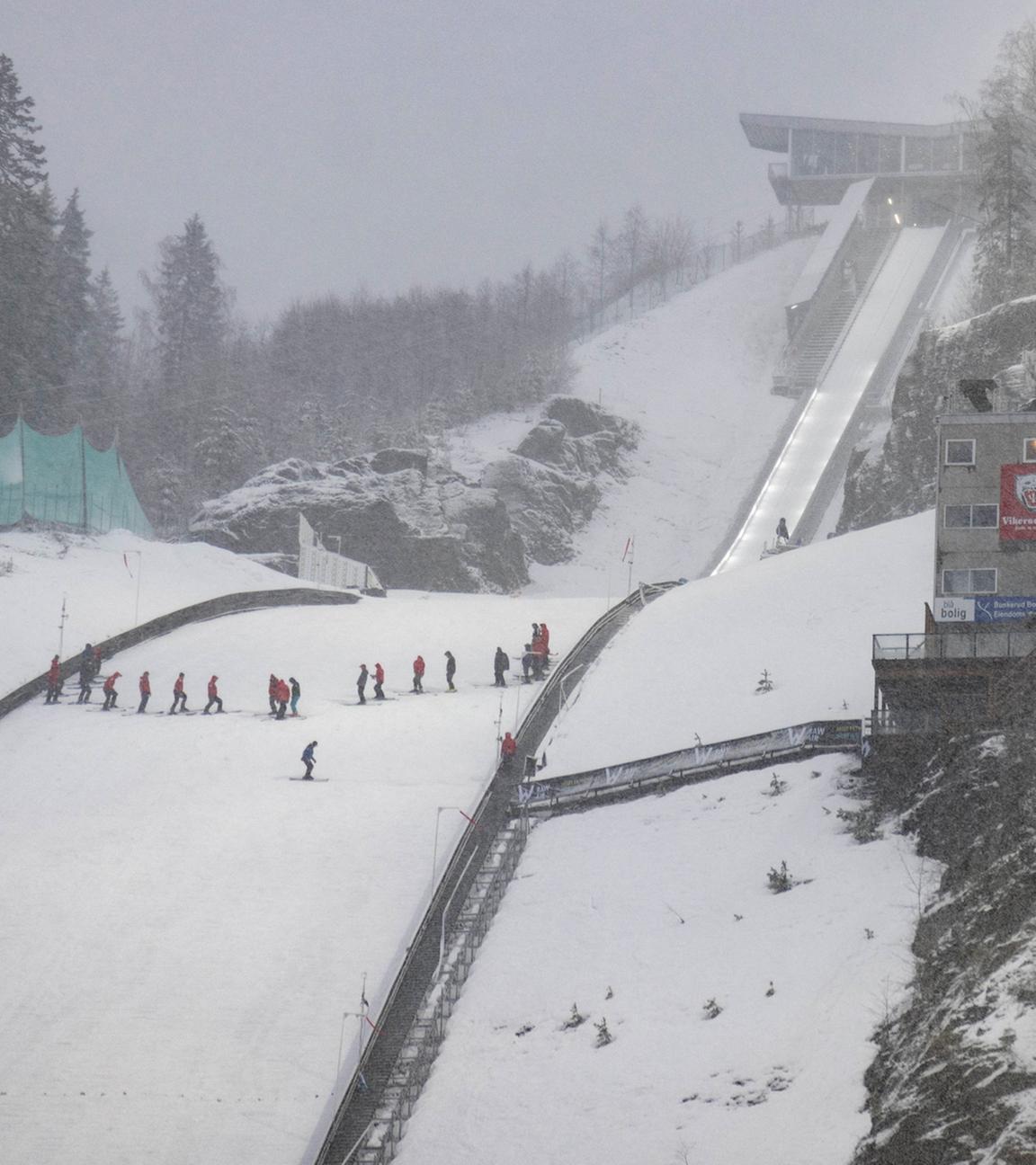 Die Vikersund Skischanze.
