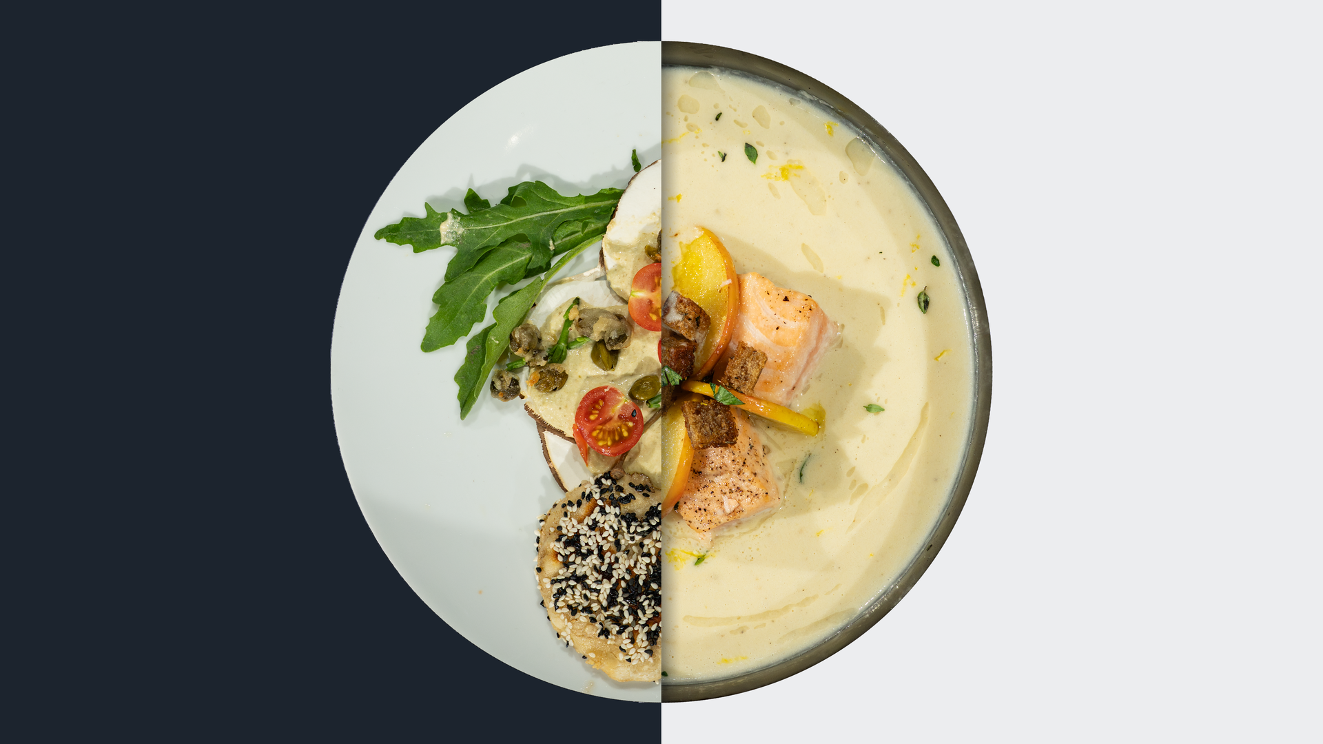 Vitello Portobello vs. Sellerie-Apfel-Cremesuppe