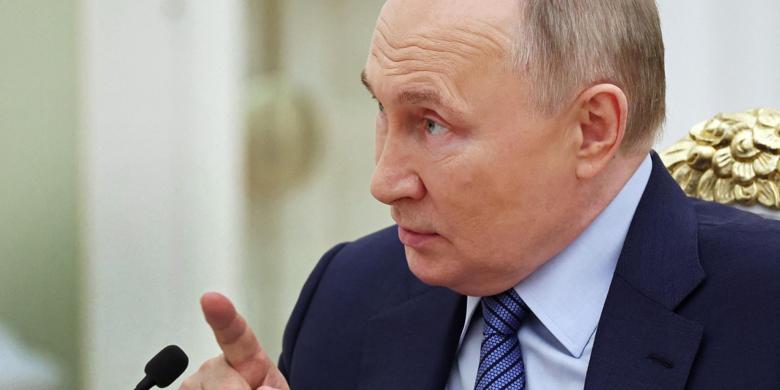 Vladimir Putin, aufgenommen am 12.03.2024 in Moskau (Russland)
