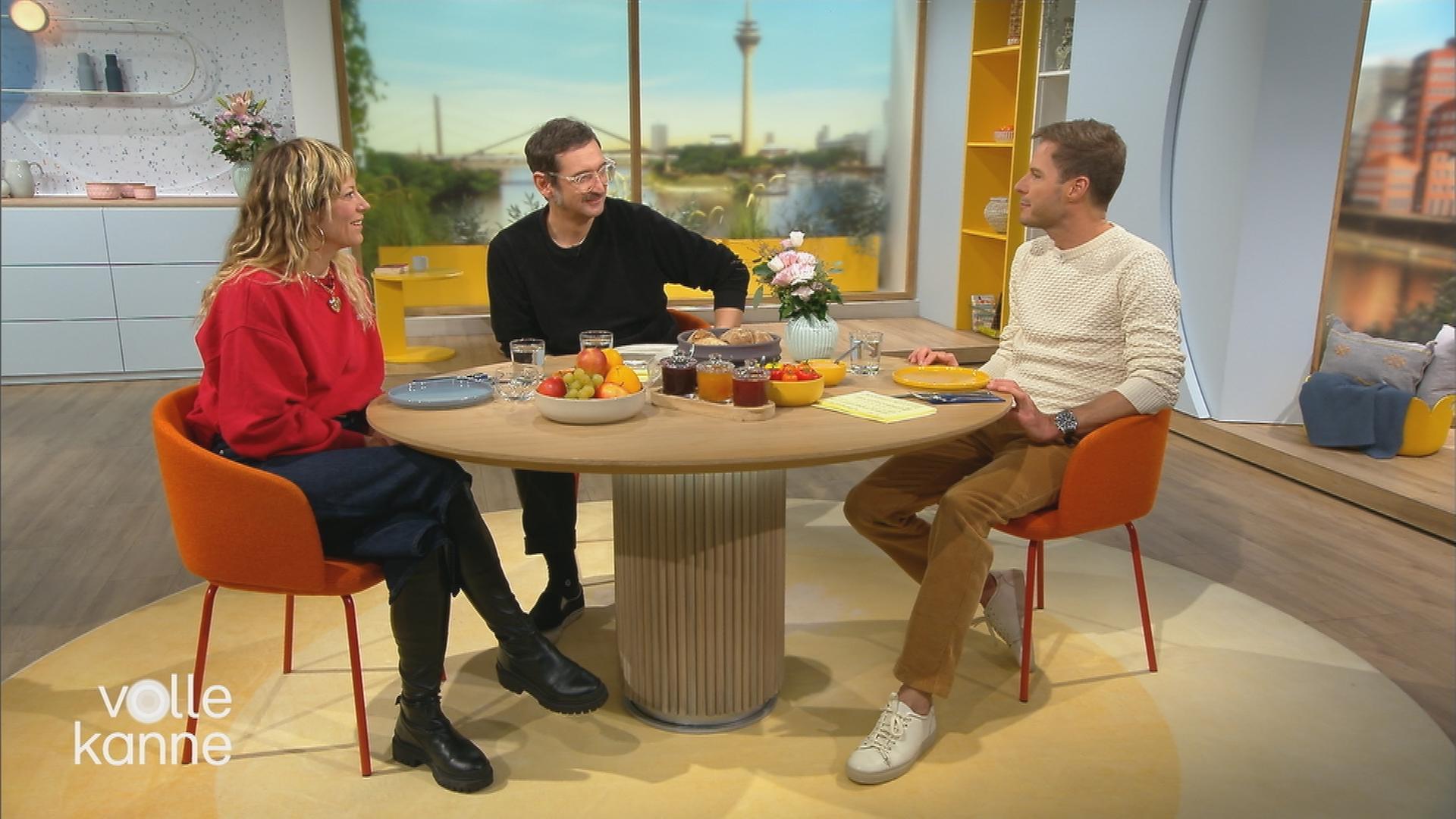 Mieze Katz und Andy Penn aus der Band MIA bei Volle Kanne.