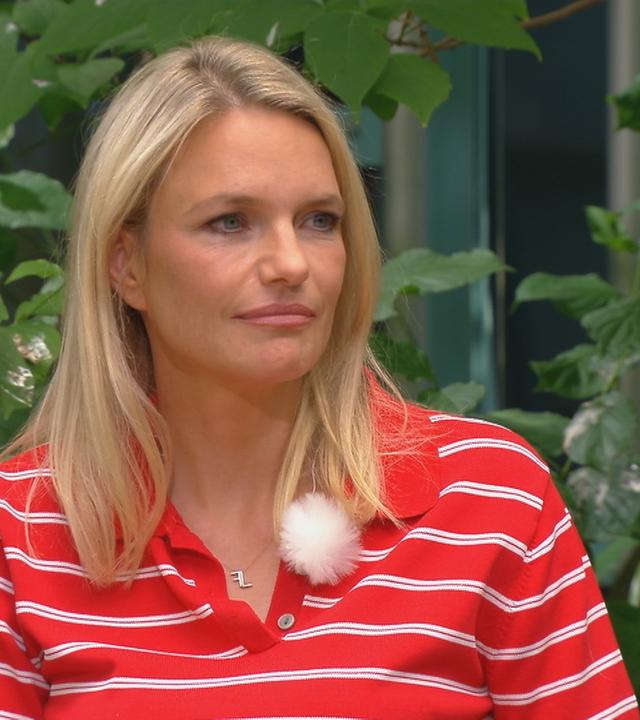 Das Bild zeigt Sarah Tacke im "Volle Kanne" -Studio.