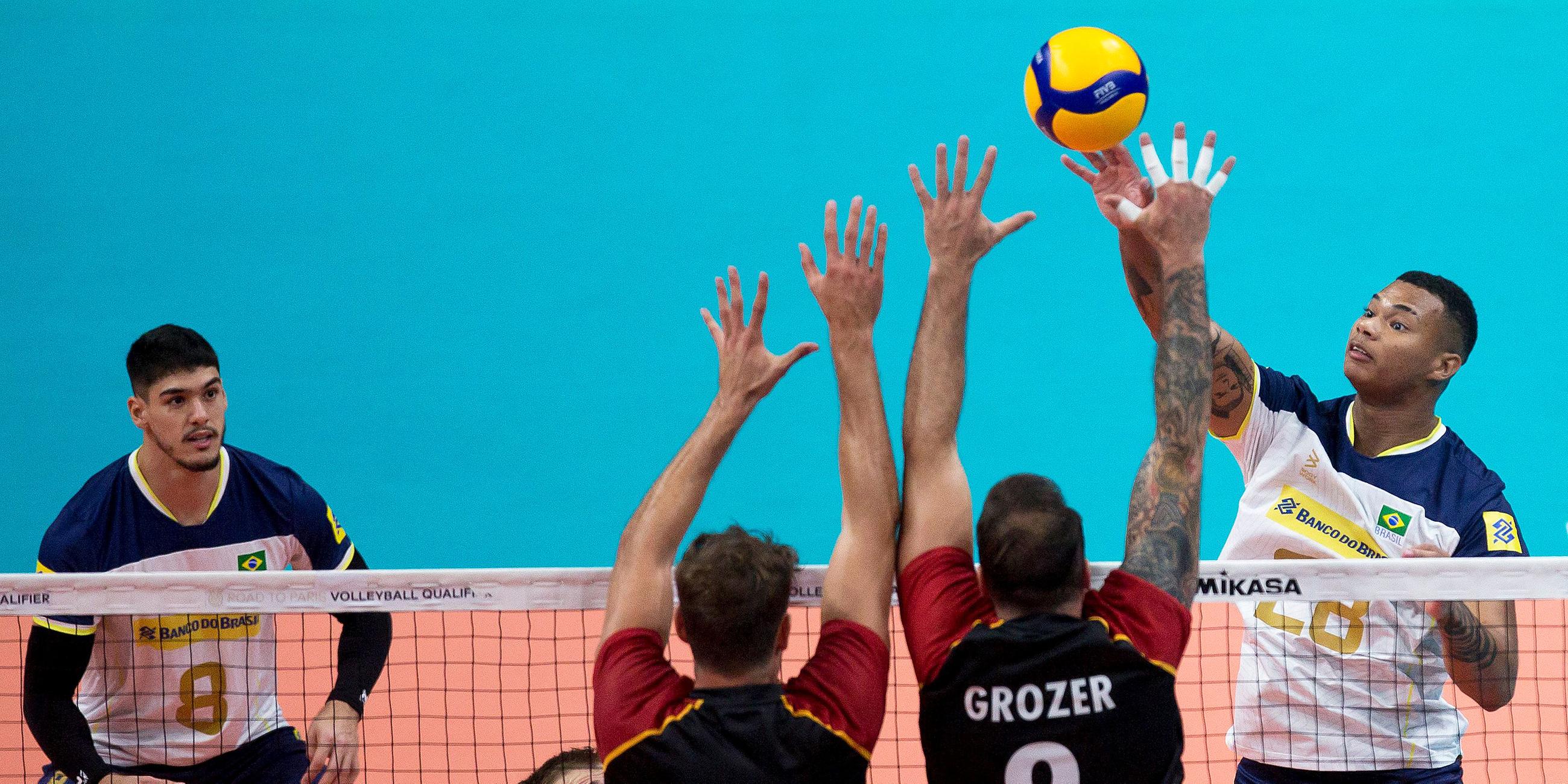 Volleyball: Deutschland gegen Brasilien, aufgenommen am 03.10.2023 in Rio de Janeiro